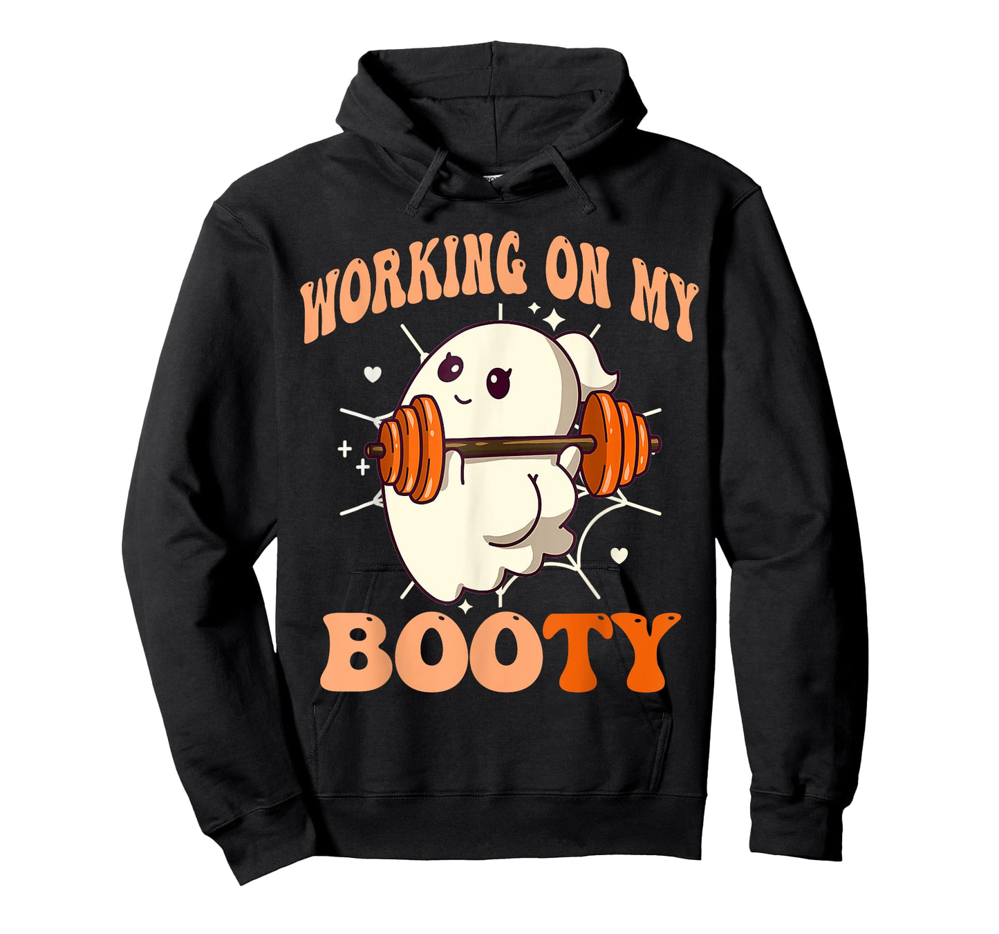 Working On My Booty Boo-Ty Ghost Boo Gym Lover Halloween T-Shirt