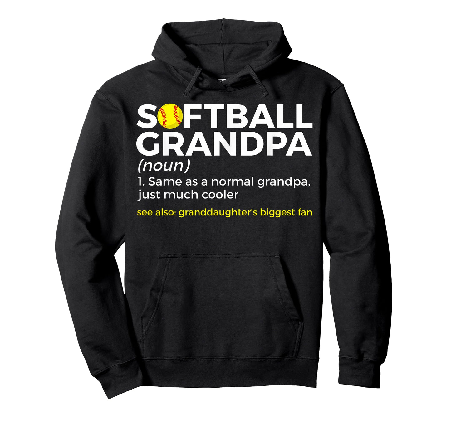 Softball Grandpa Definition Granddaughter's Biggest Fan T-Shirt