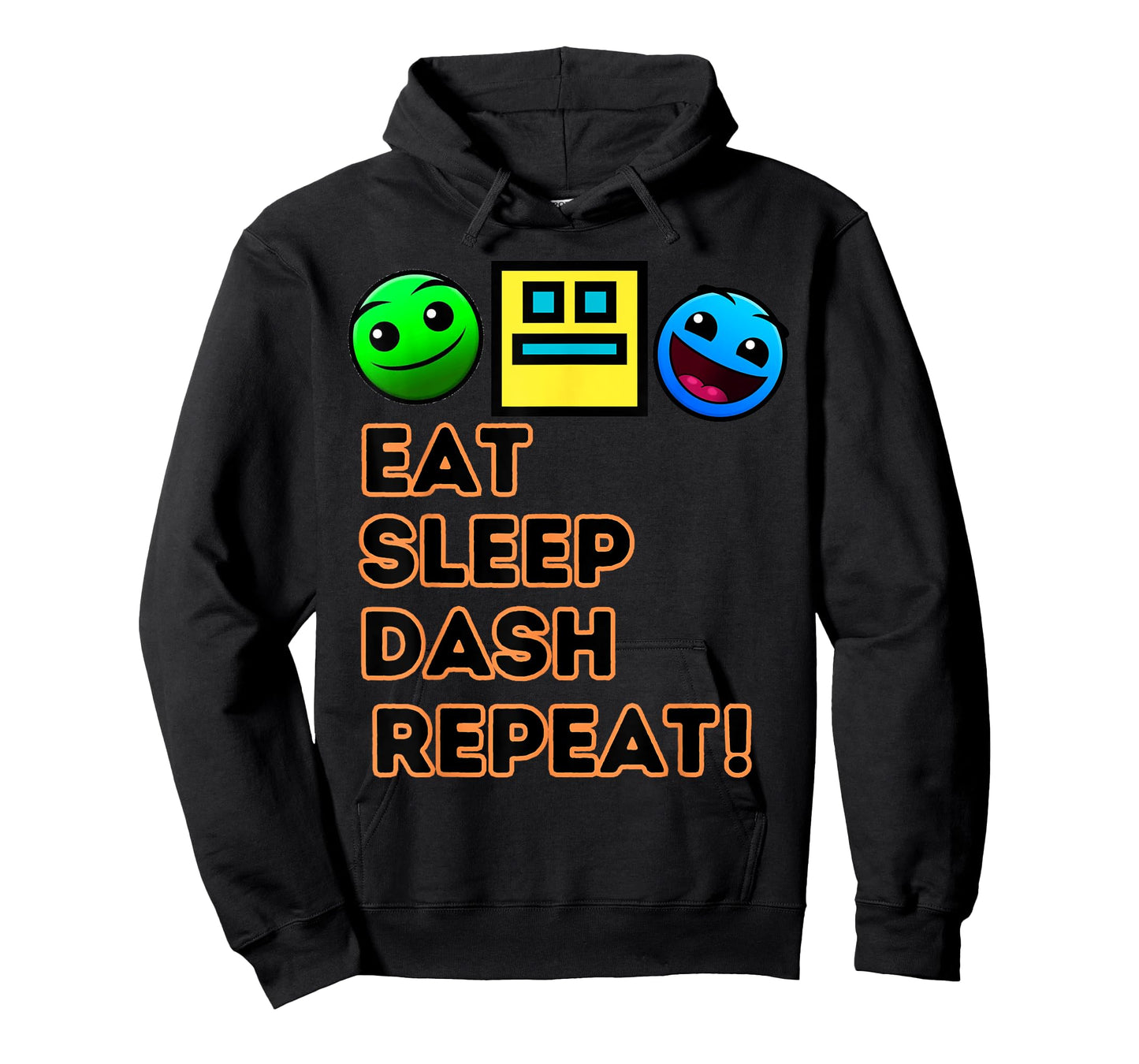 Eat Sleep Dash Repeat Video Game Geometry Video Gamer T-Shirt
