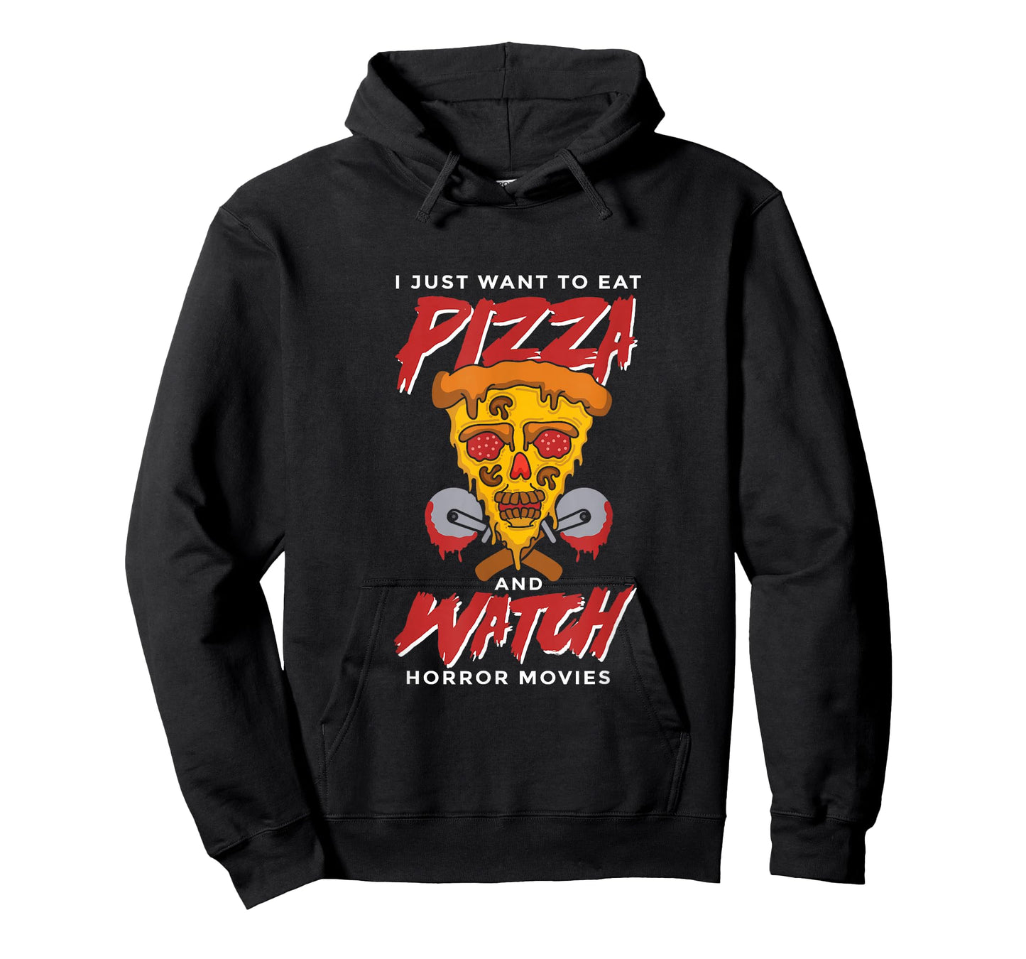 I Just Want to Eat Pizza and Watch Horror Movies Halloween T-Shirt