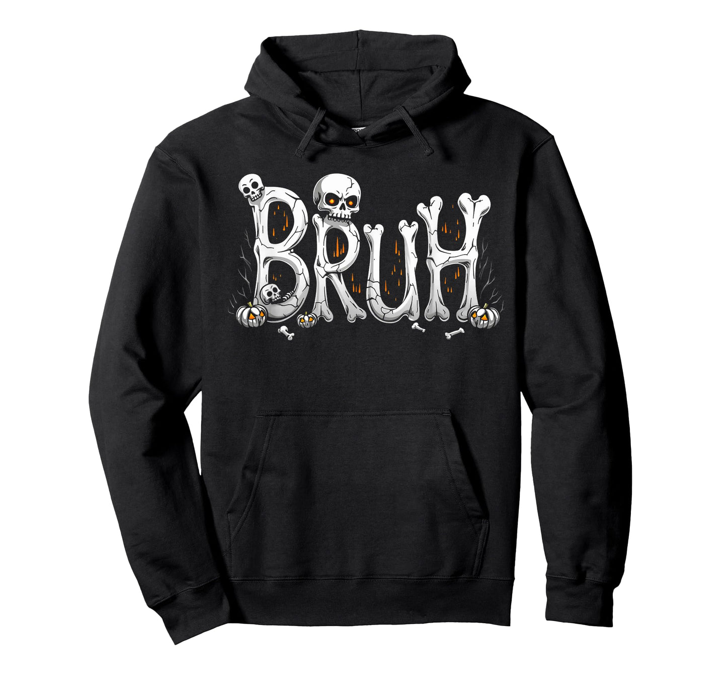 Bruh halloween skull bone skeleton kids boys girls men women T-Shirt