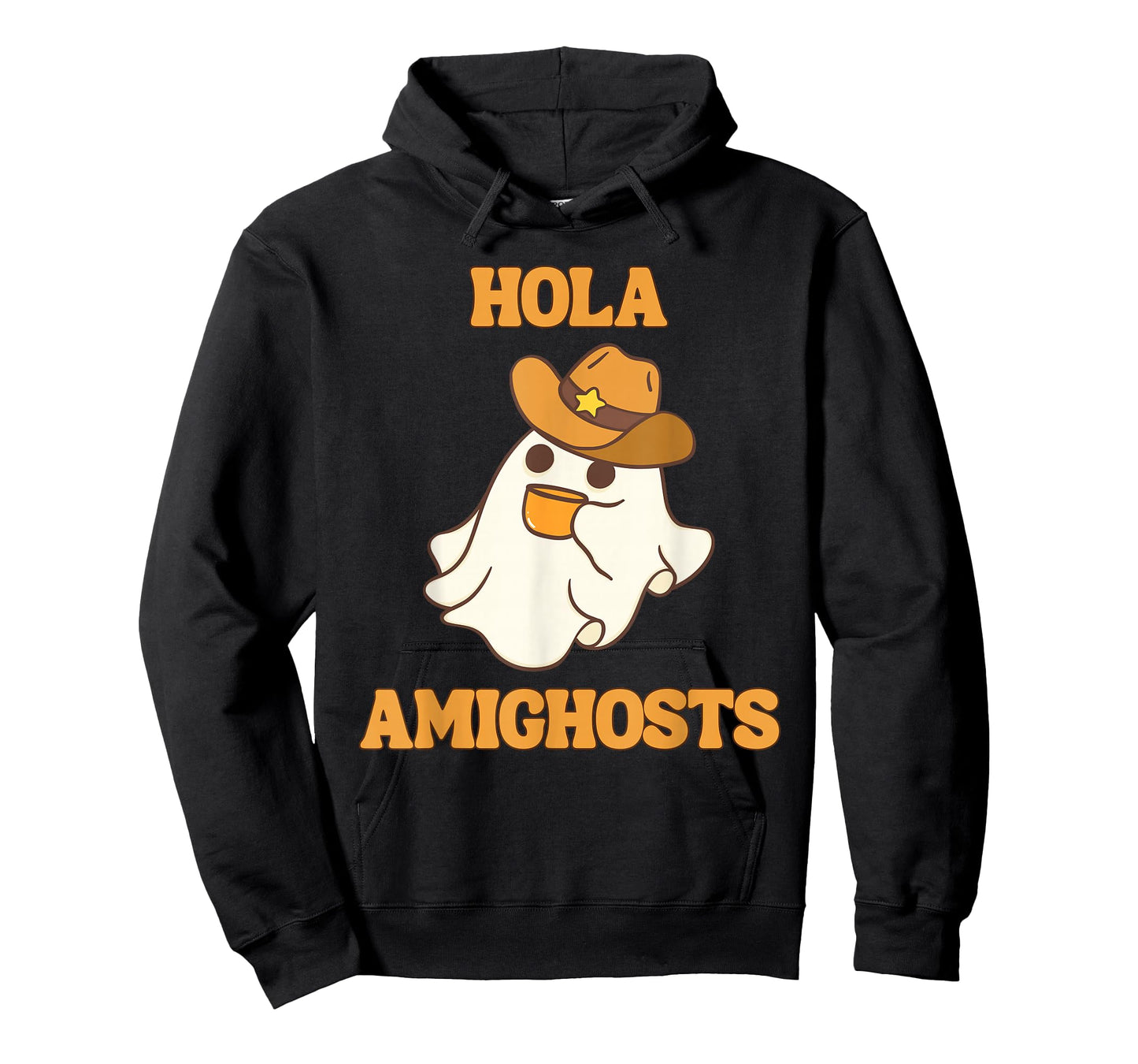 Hola Amighosts Funny Spanish Halloween Cowboy Ghost T-Shirt