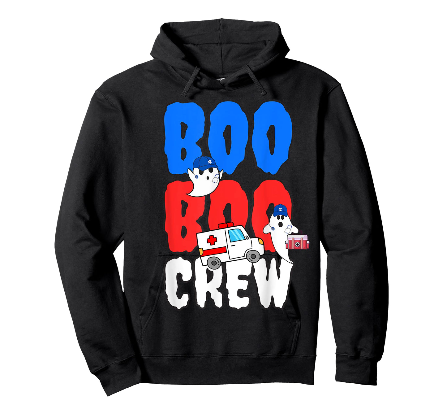 EMT Paramedic EMS Boo Boo Crew Ambulance Ghost Halloween T-Shirt