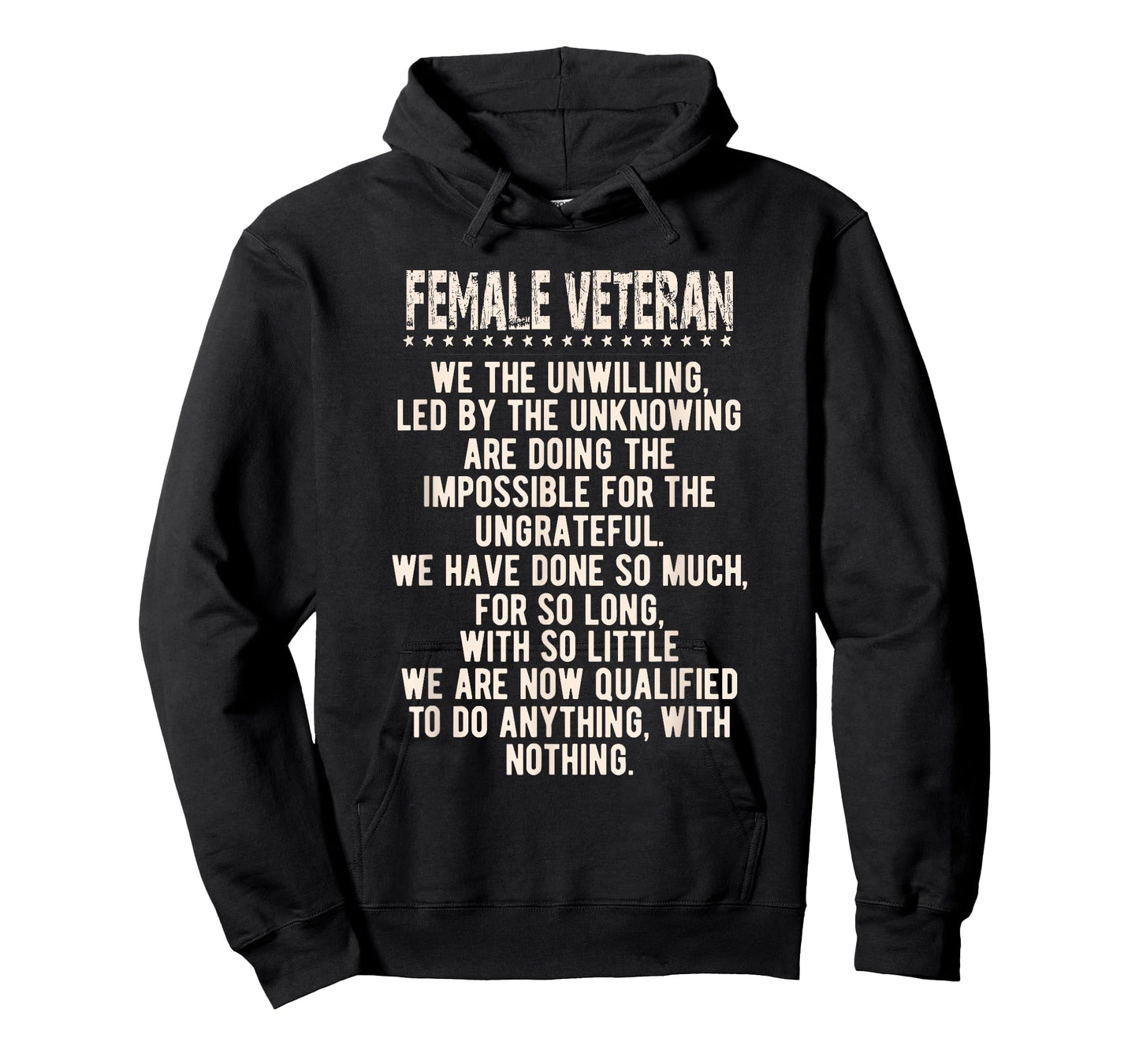 Female Veteran Woman Combat Patriotic T-Shirt