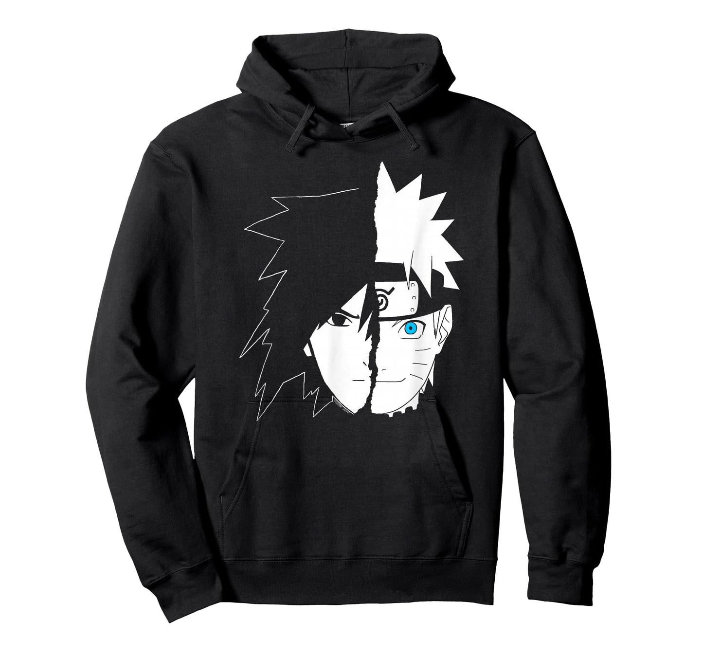 Naruto Sasuke Split Face Anime T-Shirt