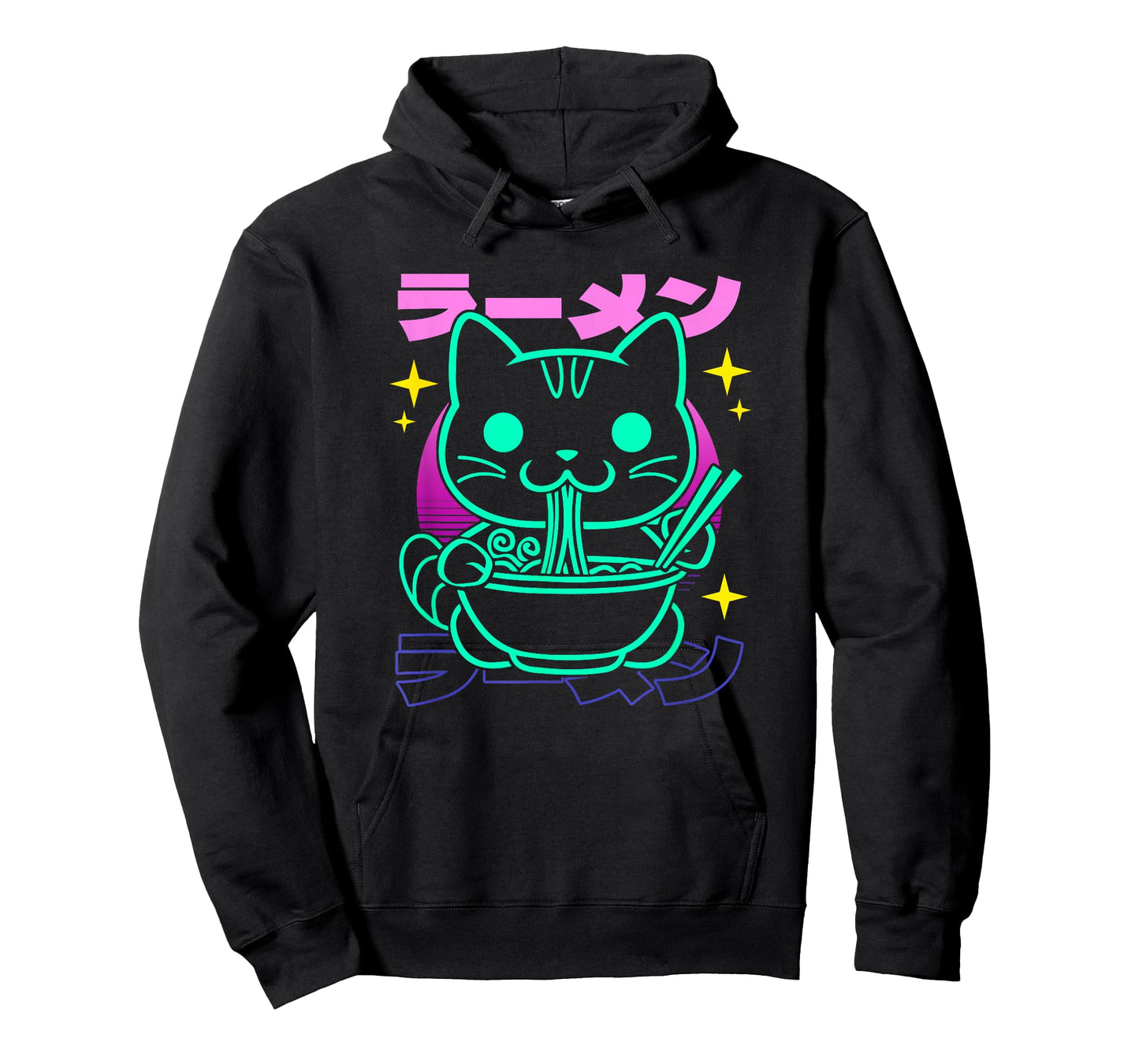 Retro Kawaii Ramen Cat T-Shirt