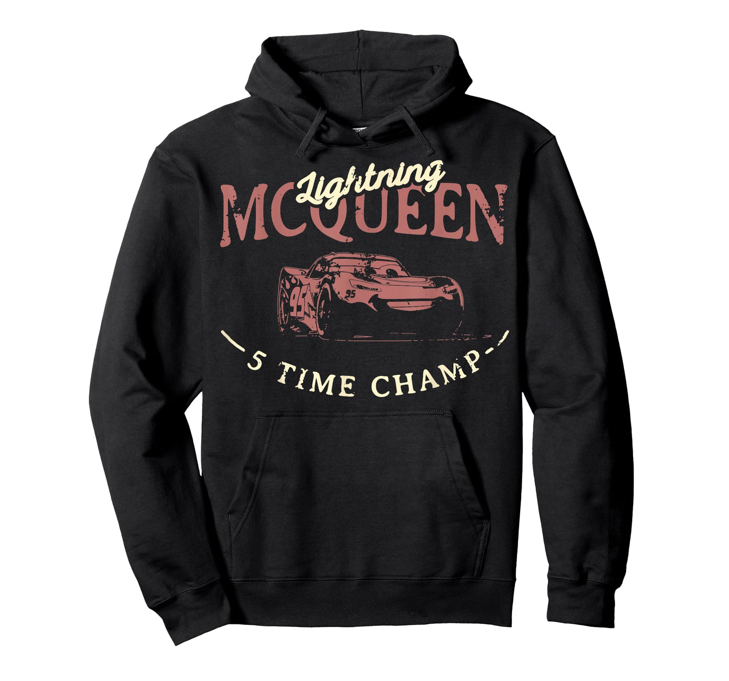 Disney Pixar Cars 3 Lightning McQueen Vintage 5 Time Champ T-Shirt