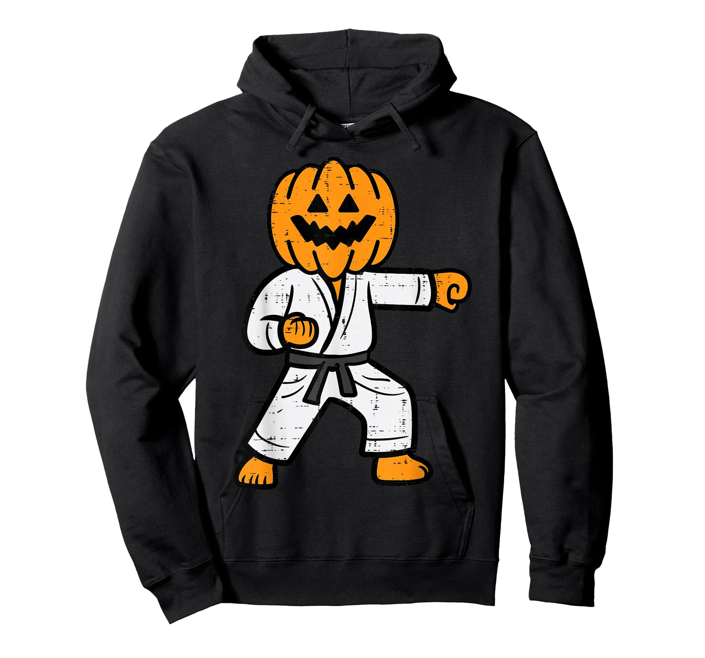 Halloween Karate Pumpkin Martial Arts Costume Men Boys Kids T-Shirt