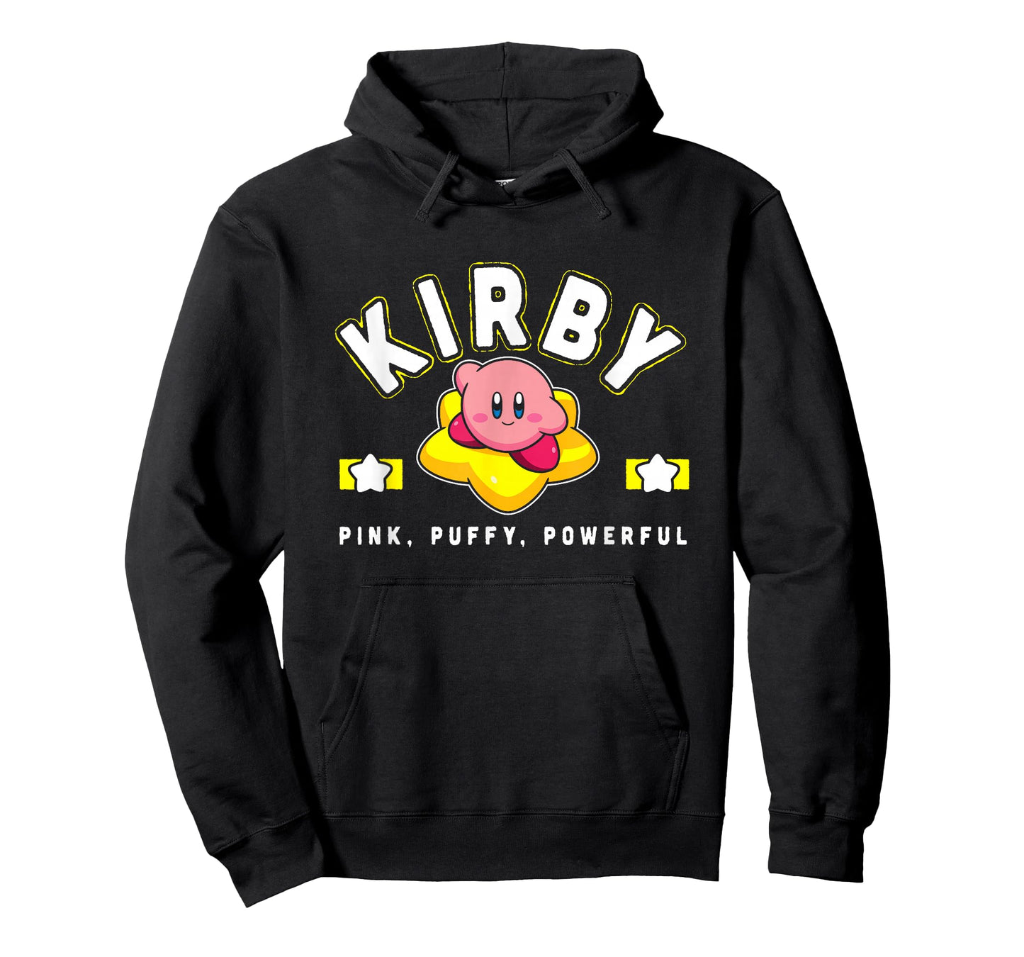 Kirby Pink Puffy Powerful Star Frame Varsity T-Shirt