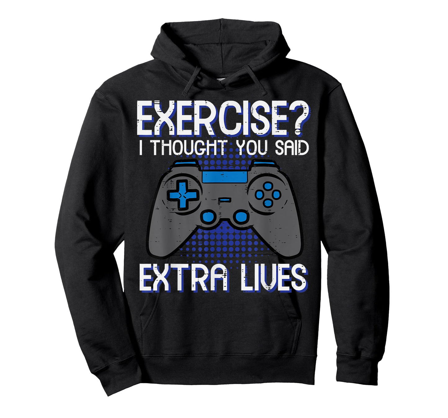 Gamer Exercise Thought Extra Lives Funny Gaming Men Boys Kid T-Shirt