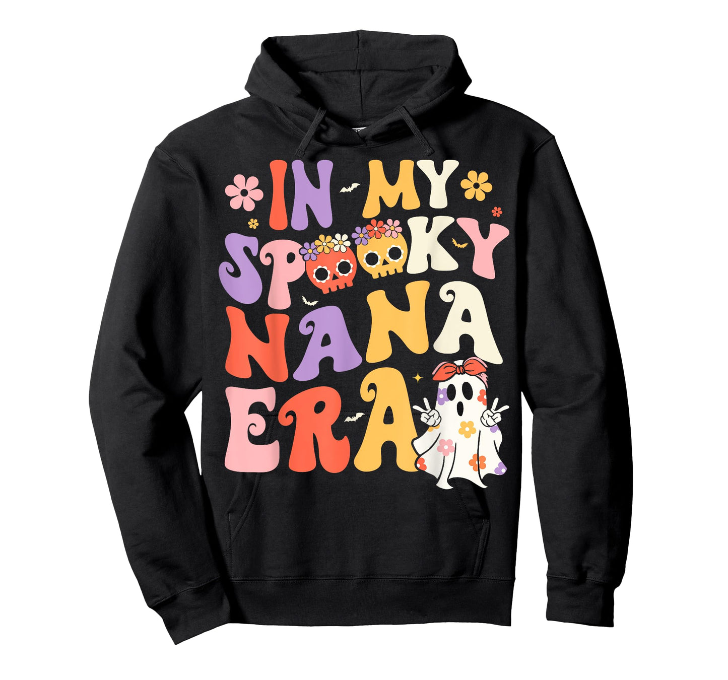 In My Spooky Nana Era Groovy Ghost Halloween Grandma T-Shirt