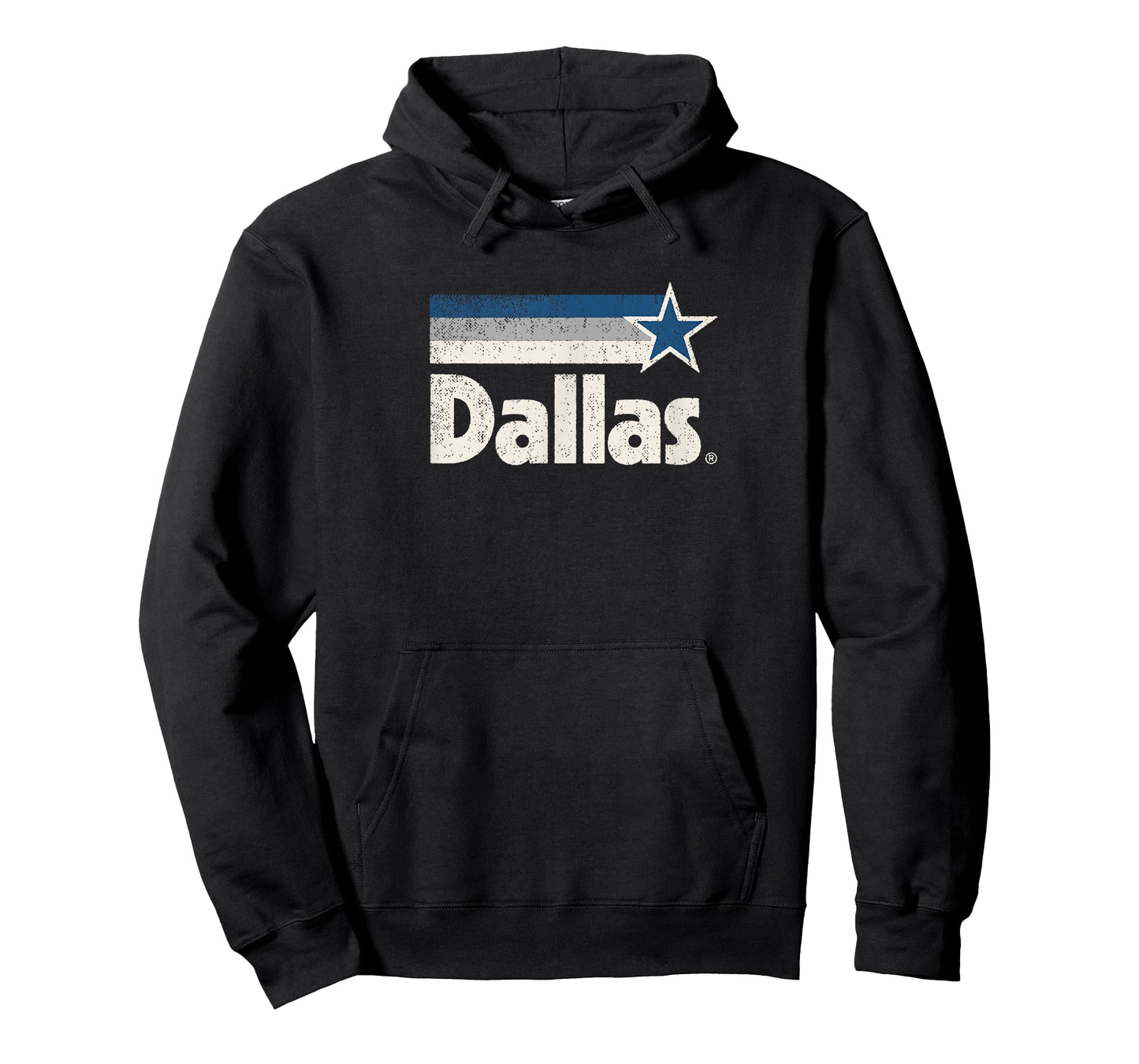 Vintage Dallas Texas City Strong Dallas TX Blue Stripes Star T-Shirt