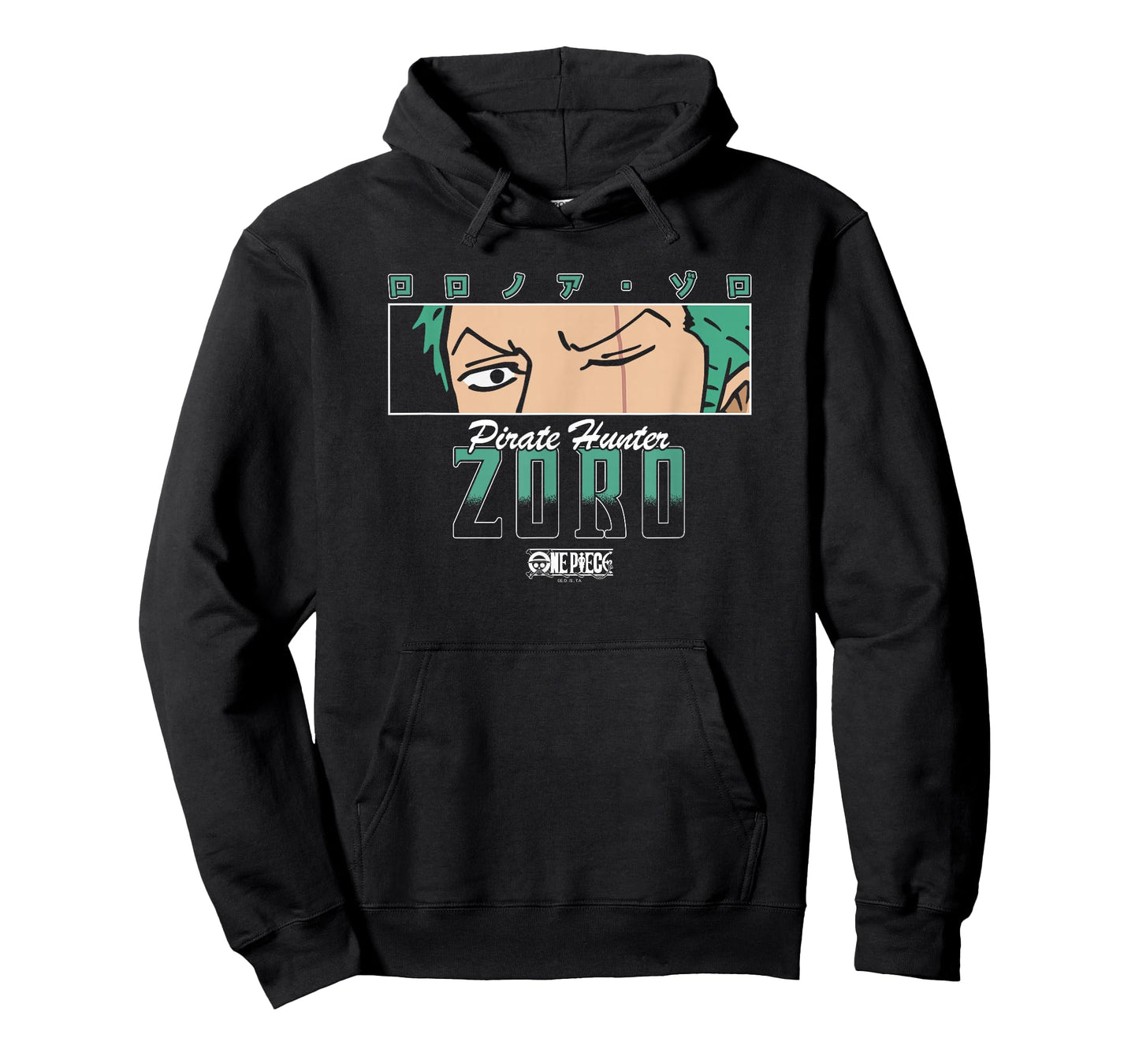 One Piece Anime Pirate Hunter Zoro Eyes with Kanji T-Shirt