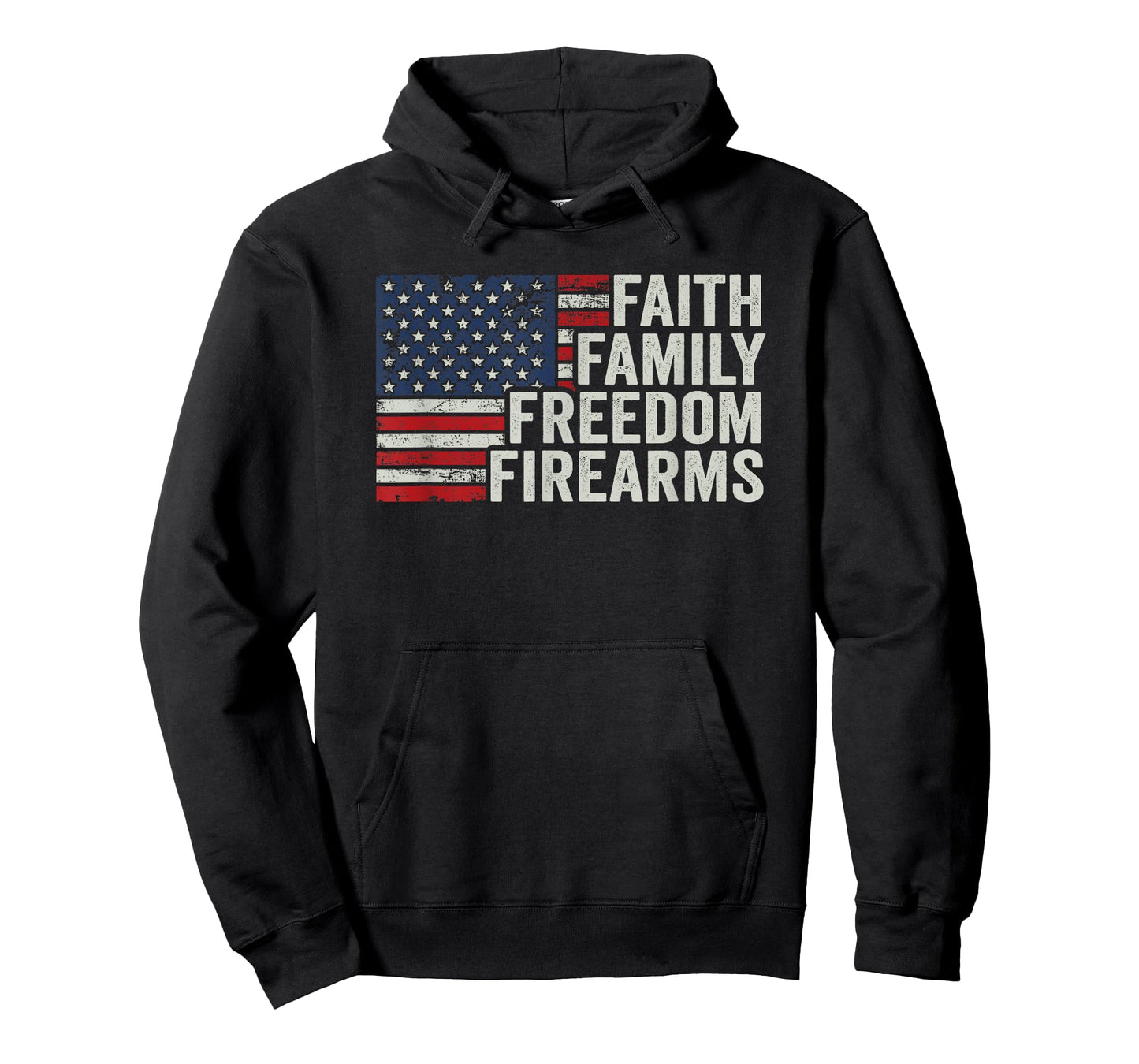Faith Family Freedom Firearms - Vintage USA Pro God Guns T-Shirt