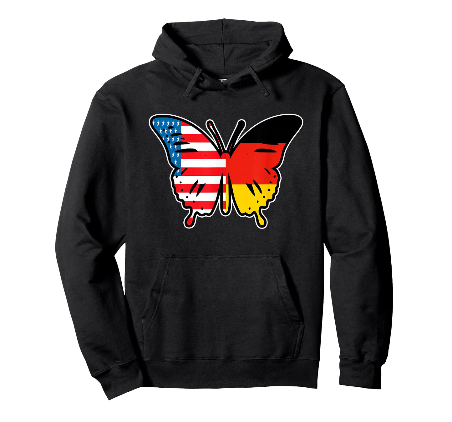 Half German And American Germany Usa Flag Butterfly Girl T-Shirt