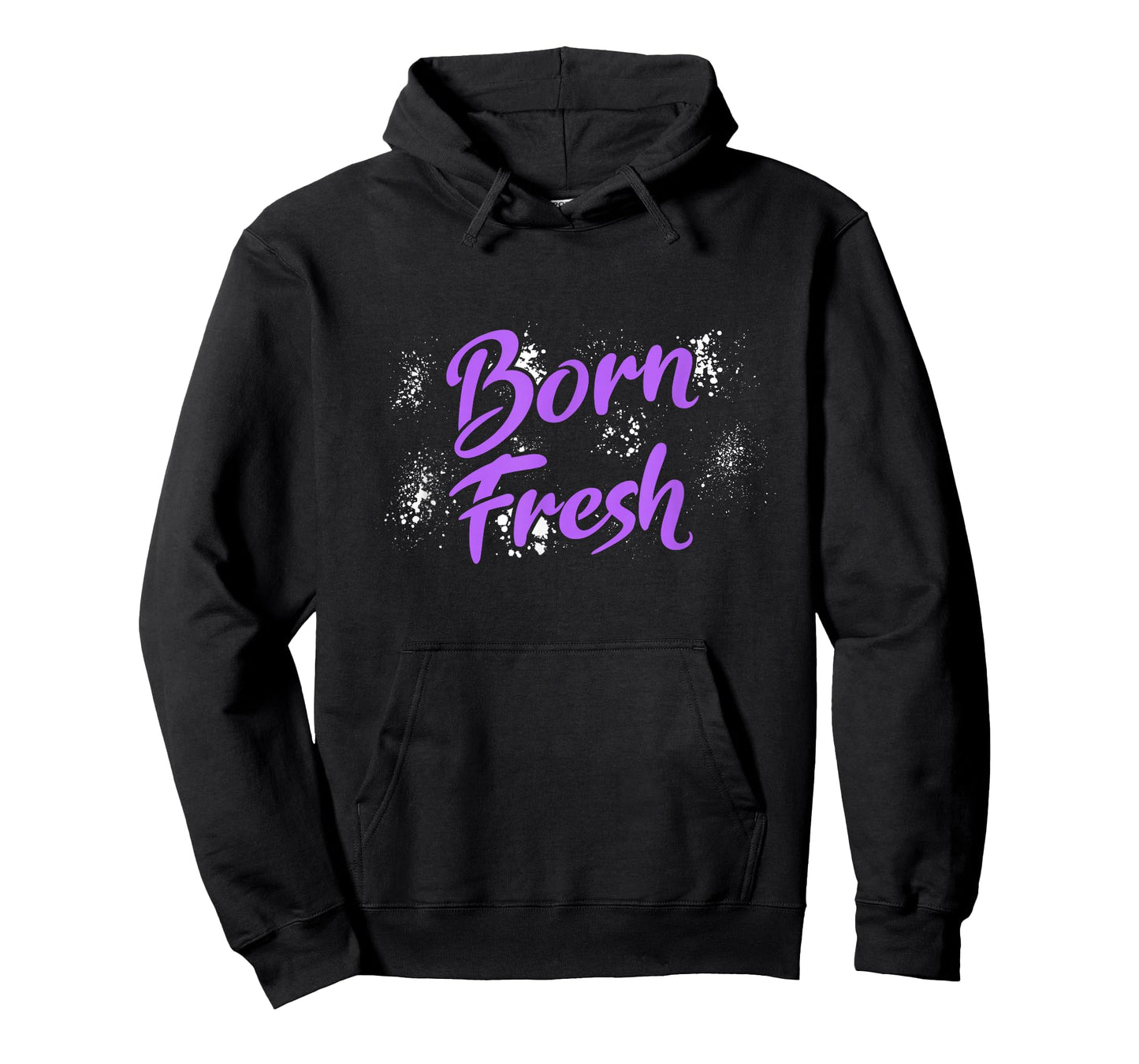 Purple Born Fresh Purple Color Graphic T-Shirt, Small, Black