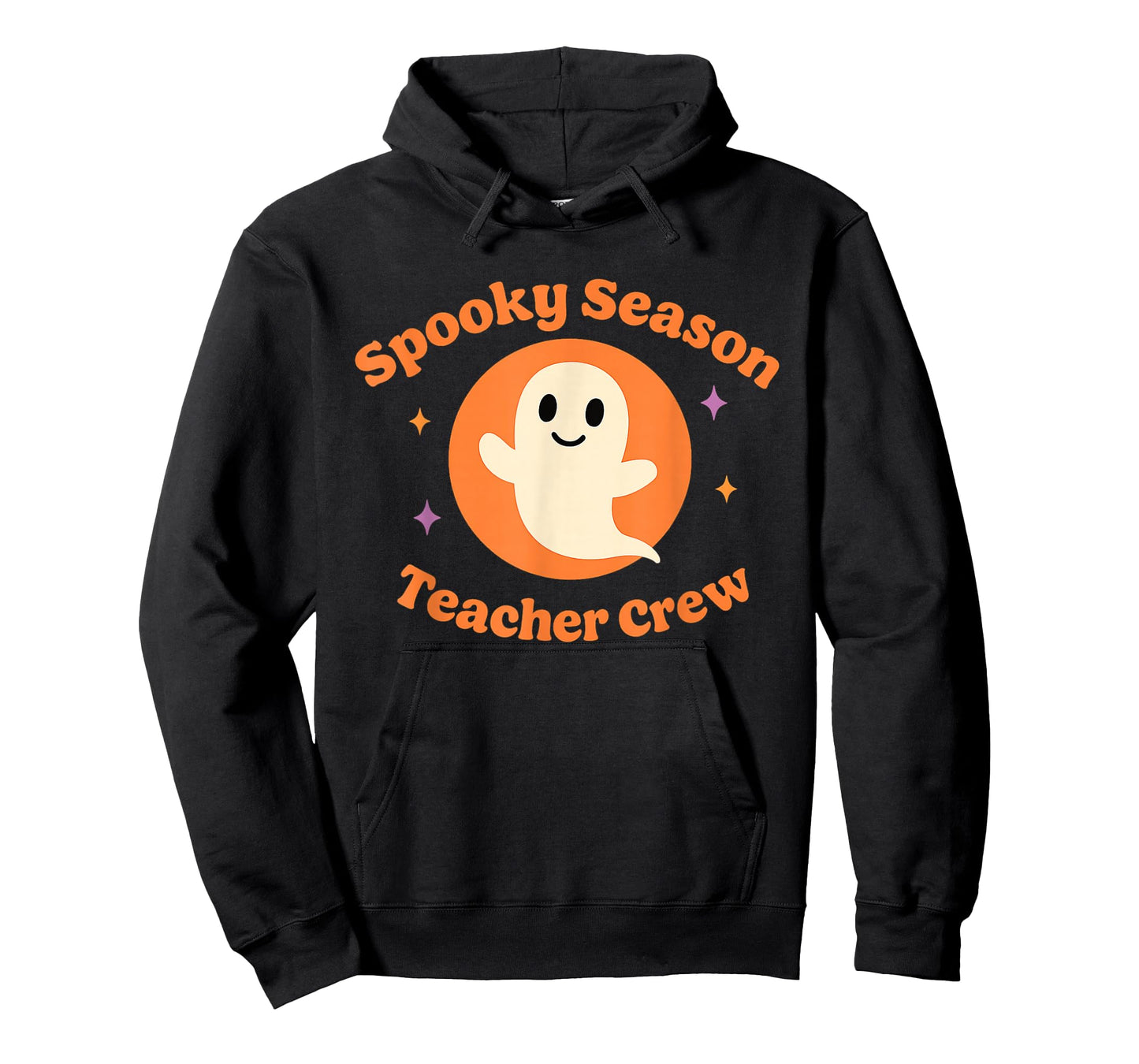 Halloween Teacher Crew Spooky Season Retro Ghost T-Shirt