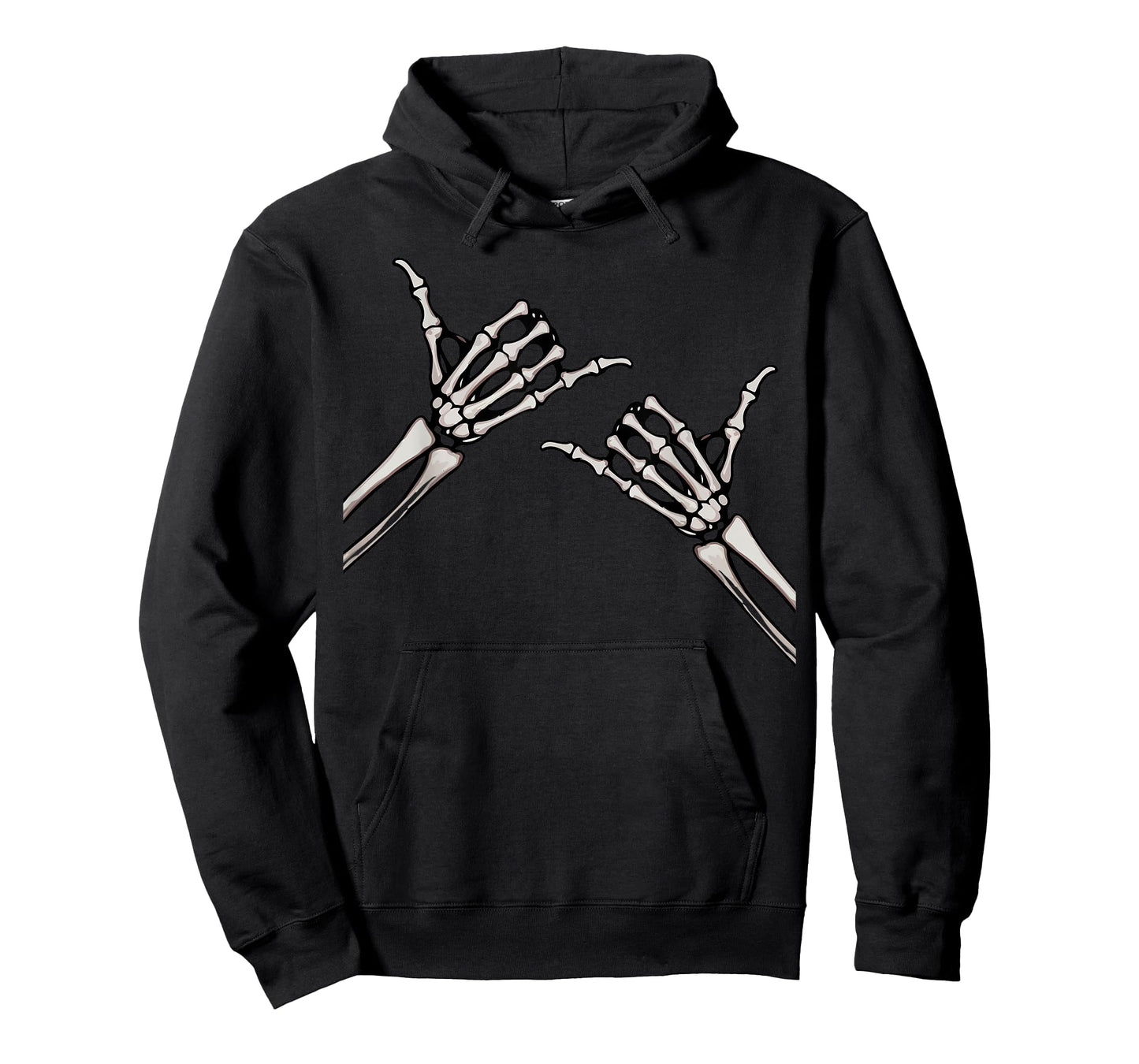 Skeleton Hands Shaka Sign Retro Halloween Costume Men Women T-Shirt