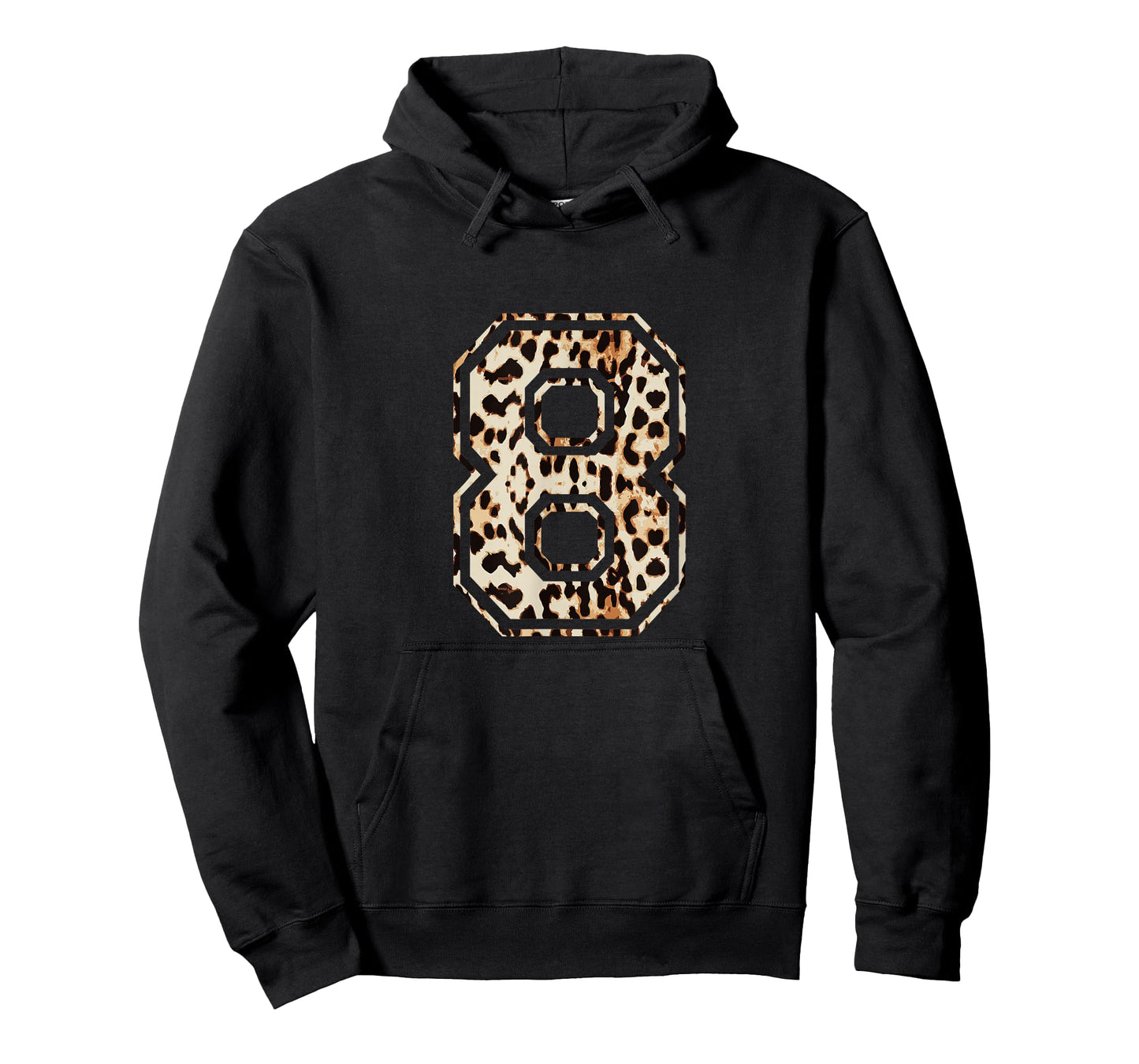 Cool Number 8 Game Football Leopard Cheetah Print T-Shirt T-Shirt