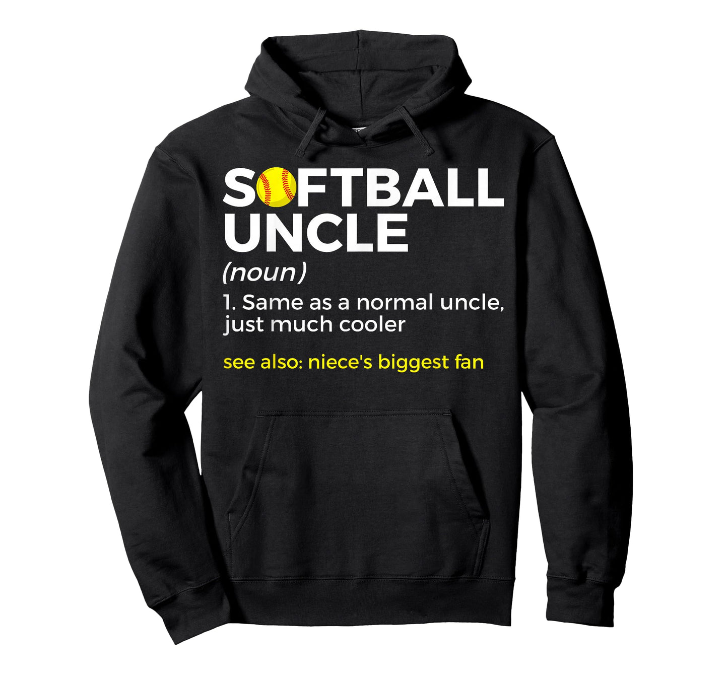 Funny Softball Uncle Definition Niece's Biggest Fan T-Shirt