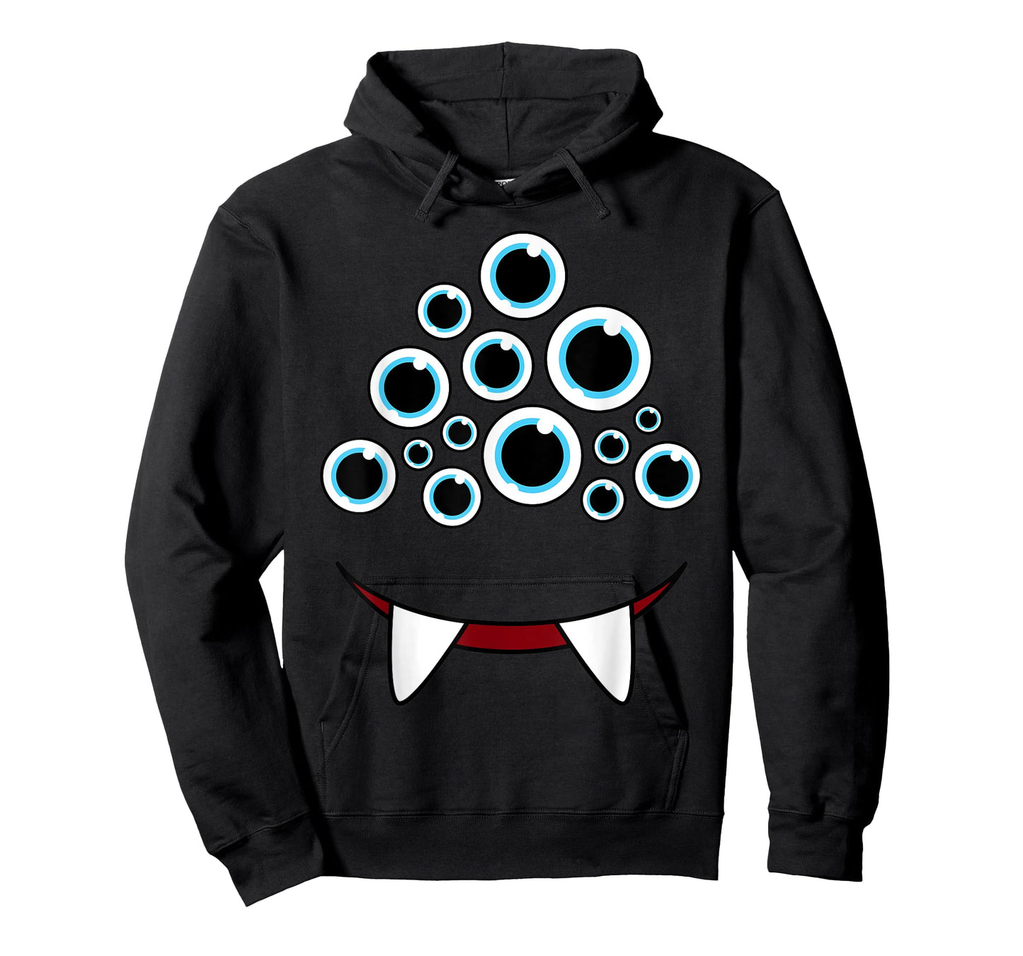 Funny Scary Monster Face Eyeballs Easy Halloween Costume T-Shirt
