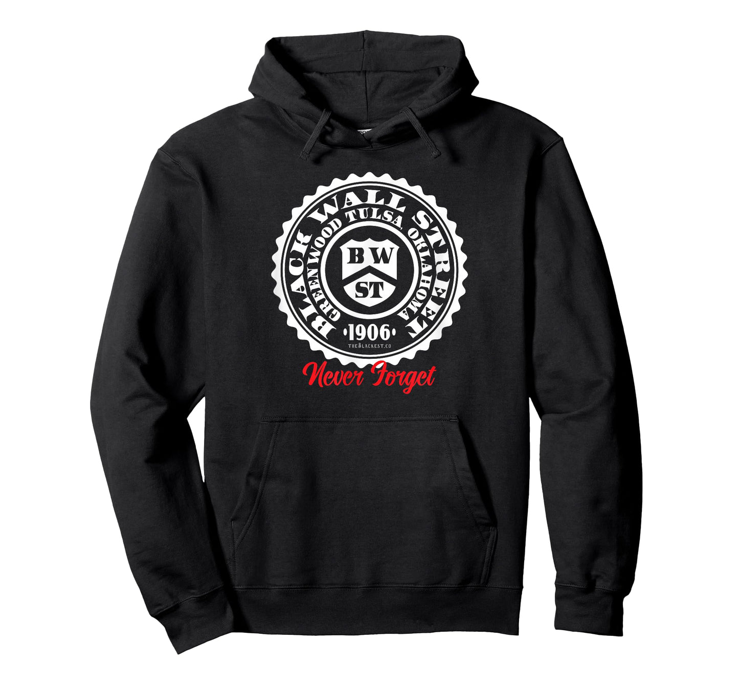 Black Wall Street Seal Greenwood Tulsa Oklahoma Never Forget T-Shirt
