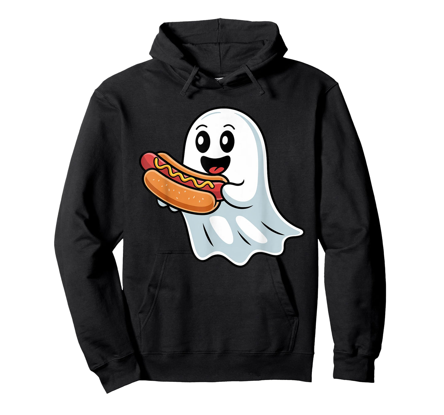 Boo Ghost Eating Hot Dog Halloween Spooky Costume Toddler T-Shirt