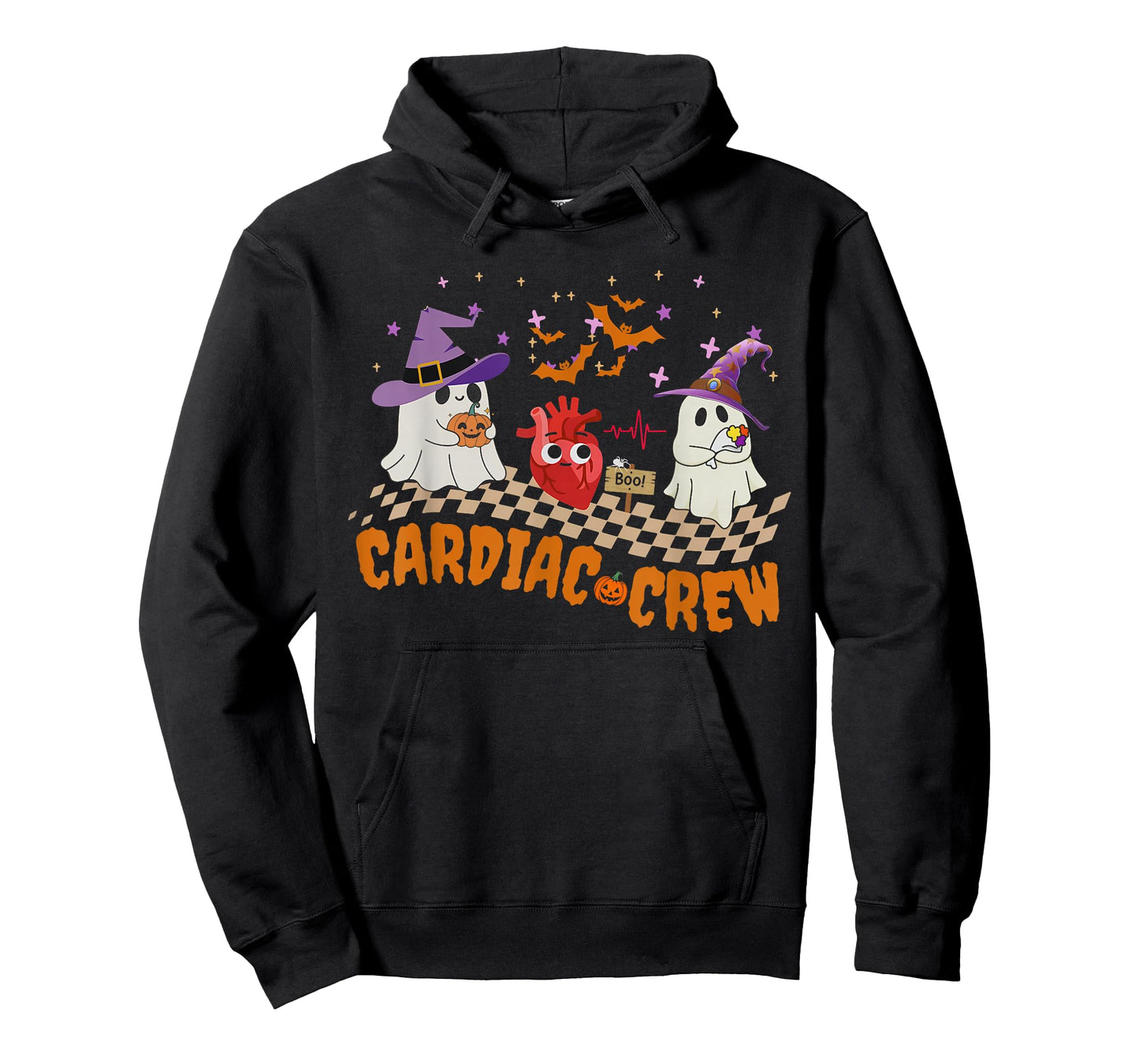 Cardiac Crew Heart Anatomy Boo Ghosts Halloween Cardiology T-Shirt