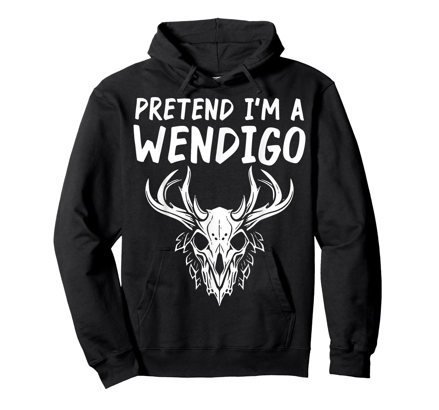 Pretend I'm A Wendigo Funny Lazy Halloween Cryptid Costume T-Shirt