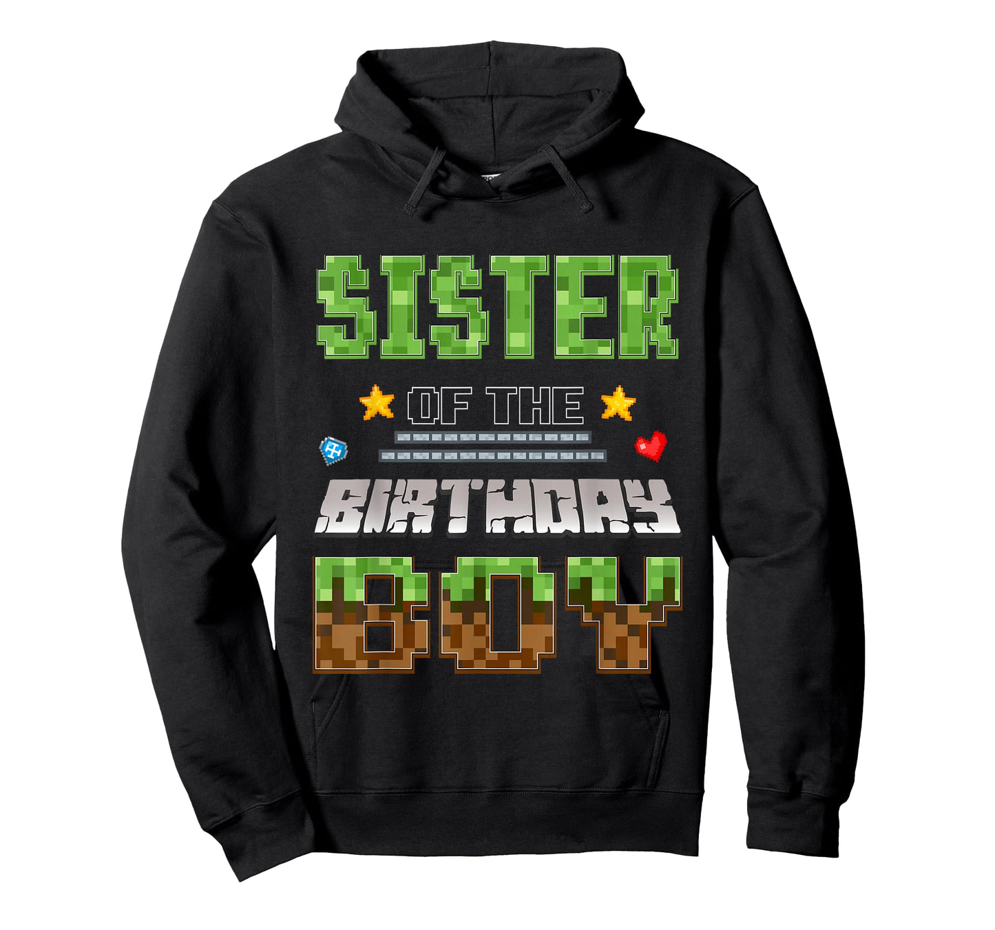Sister of The Birthday Boy Video Gamer Pixel Birthday Party T-Shirt