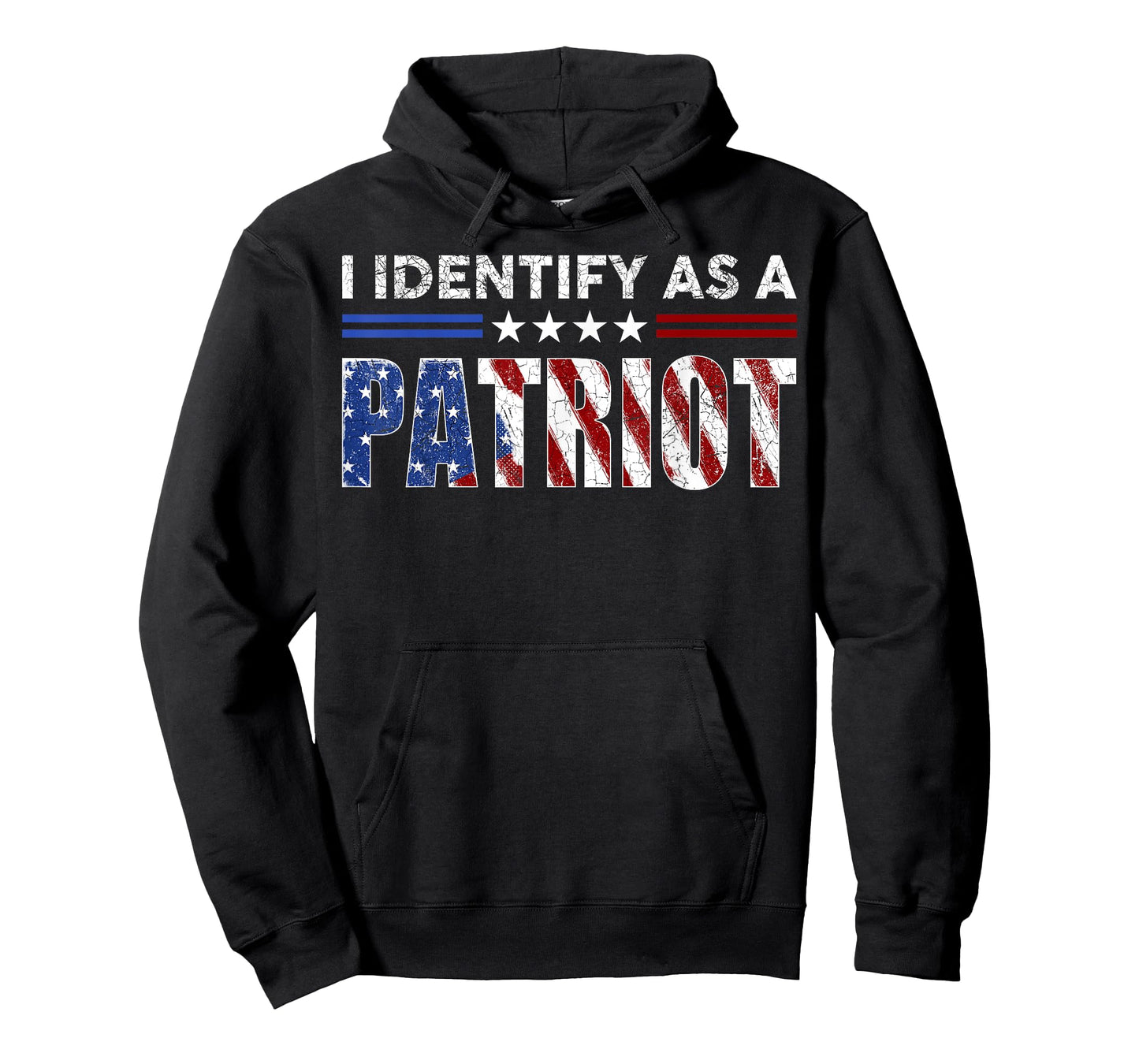 I Identify As A Patriot American Flag Veterans Patriotism T-Shirt
