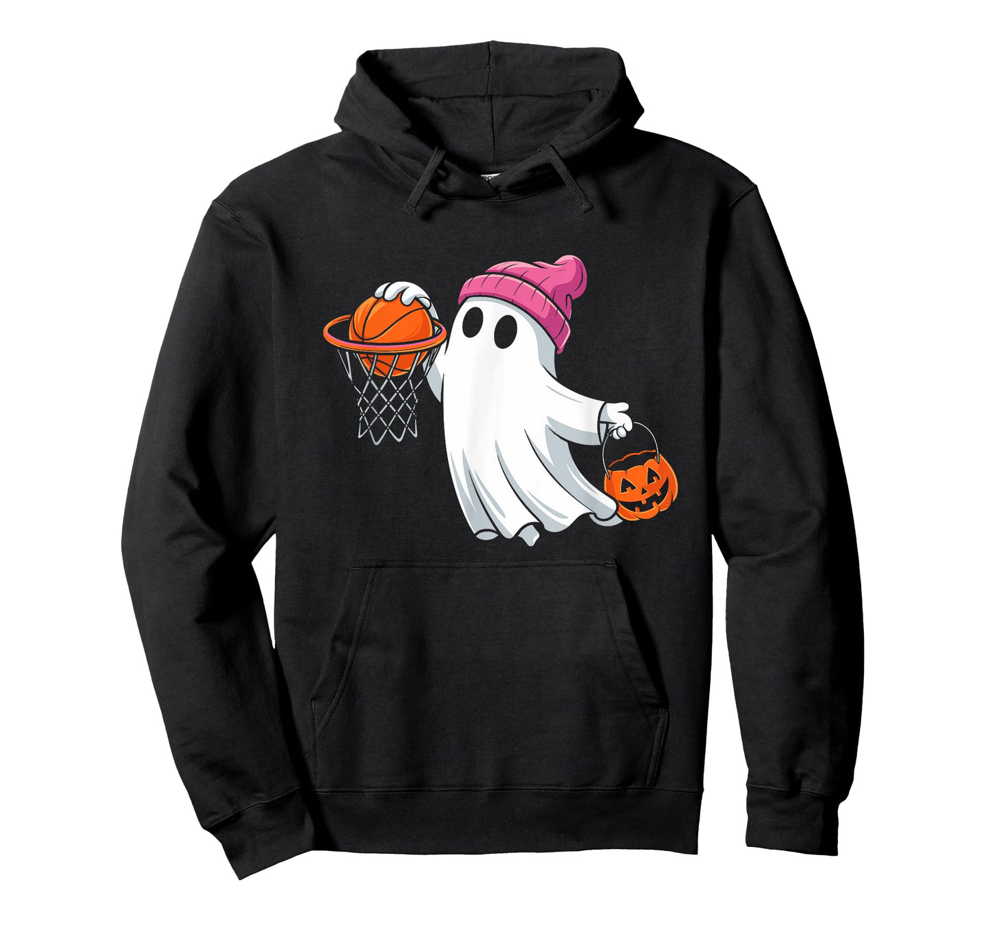 Ghost Playing Basketball Halloween Costume for Boys Kids T-Shirt