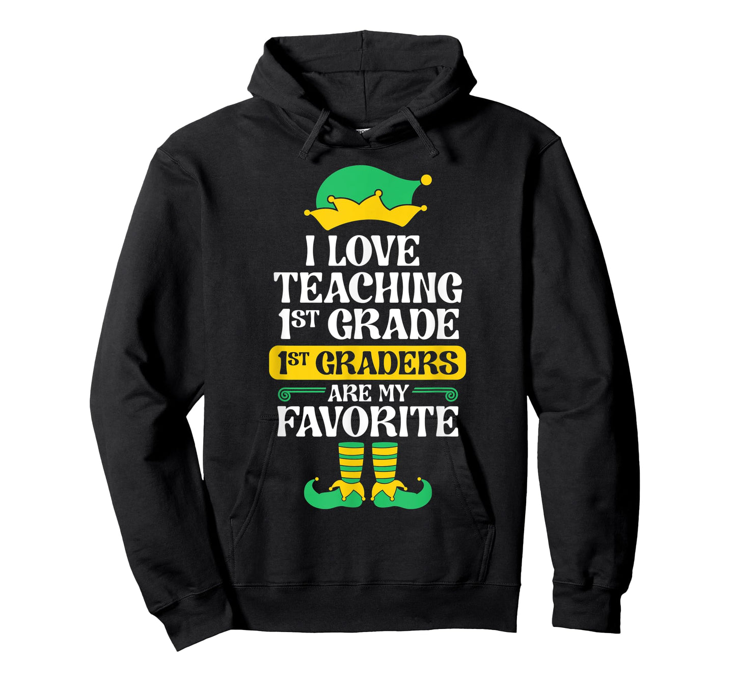 1st Grade Teacher Elf Christmas School Party I Love Teaching T-Shirt