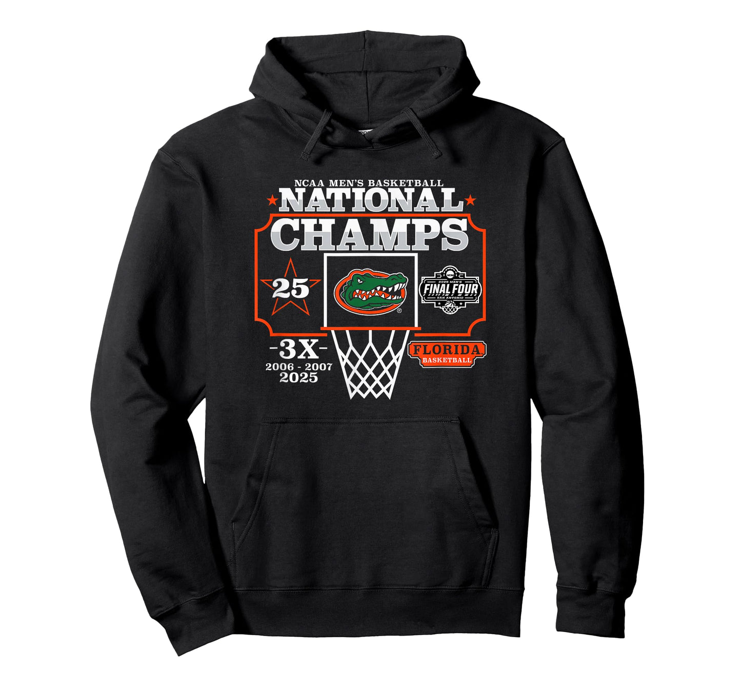 Florida Gators National Champs 2025 Men's Basketball 3X Blue T-Shirt