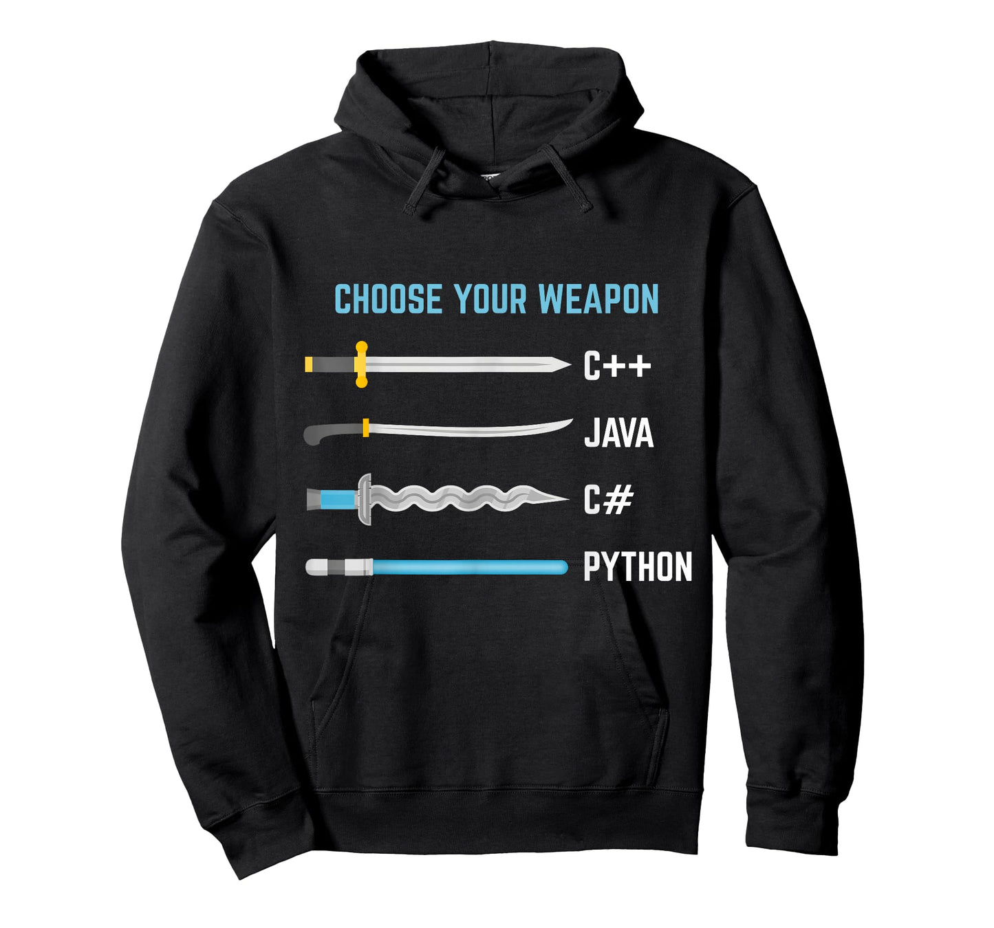 Coders, Designers and IT Geek Tees Python Choose Your Weapon Funny Computer Science T-Shirt