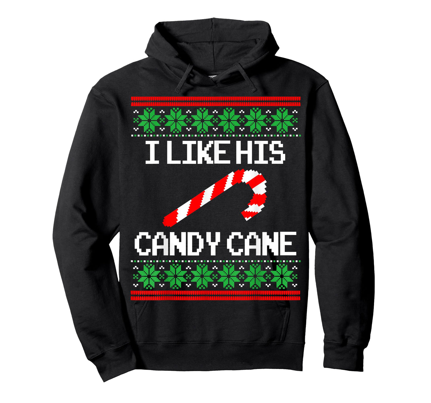 I Like His Candy Cane Xmas Couples Ugly Christmas Sweaters T-Shirt