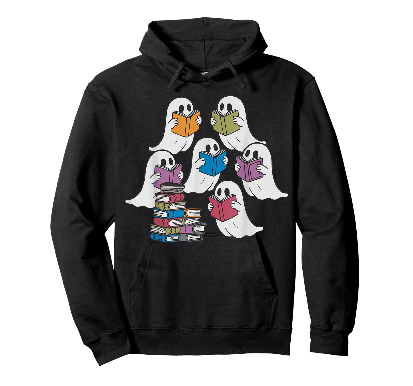 Funny Ghost Book Reading Halloween Books Lover Teacher T-Shirt