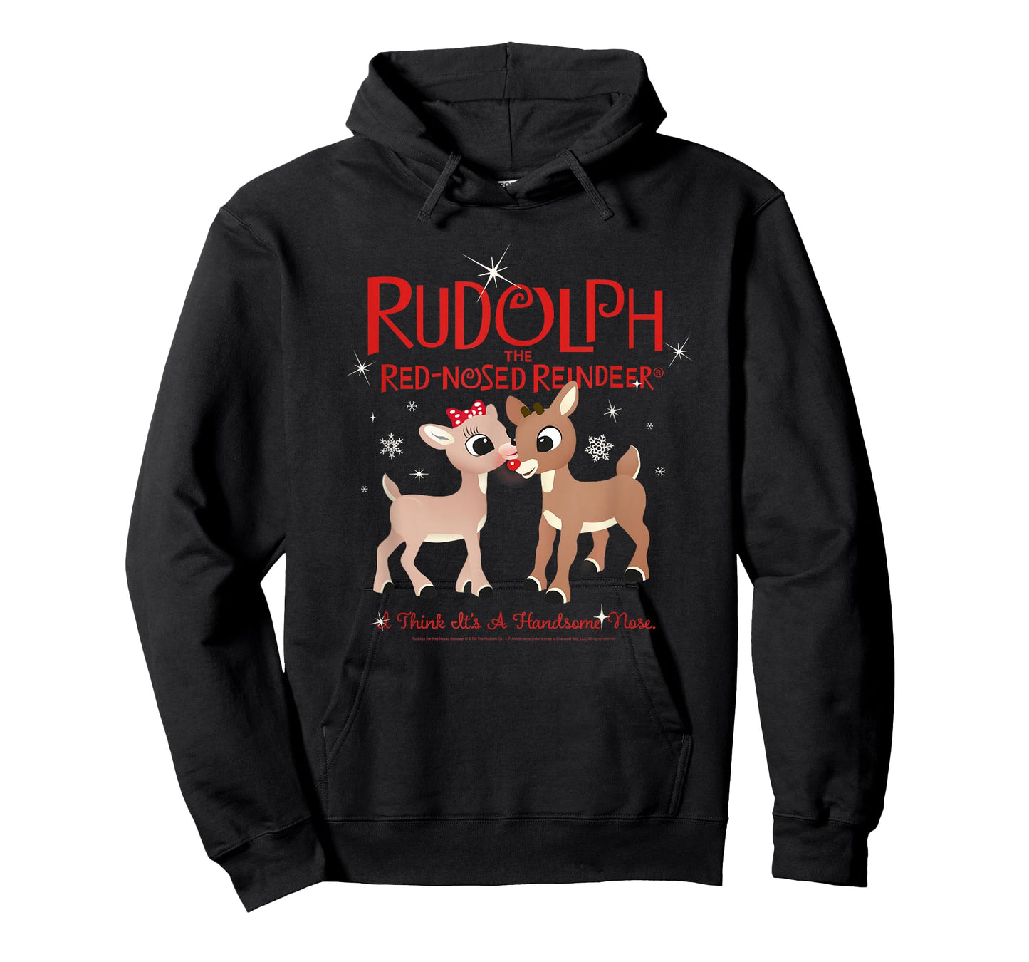 Rudolph and Clarice It's A Handsome Nose Retro Christmas T-Shirt