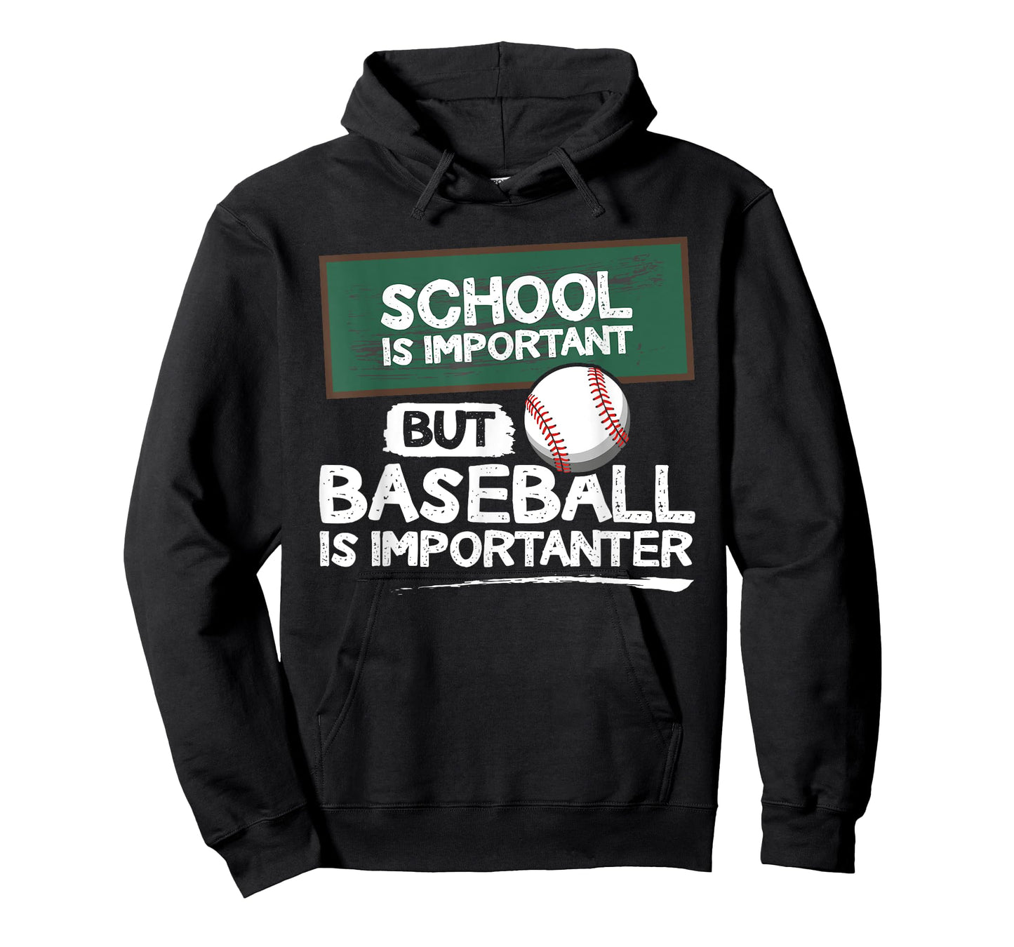 "School is important but baseball is importanter" T-Shirt