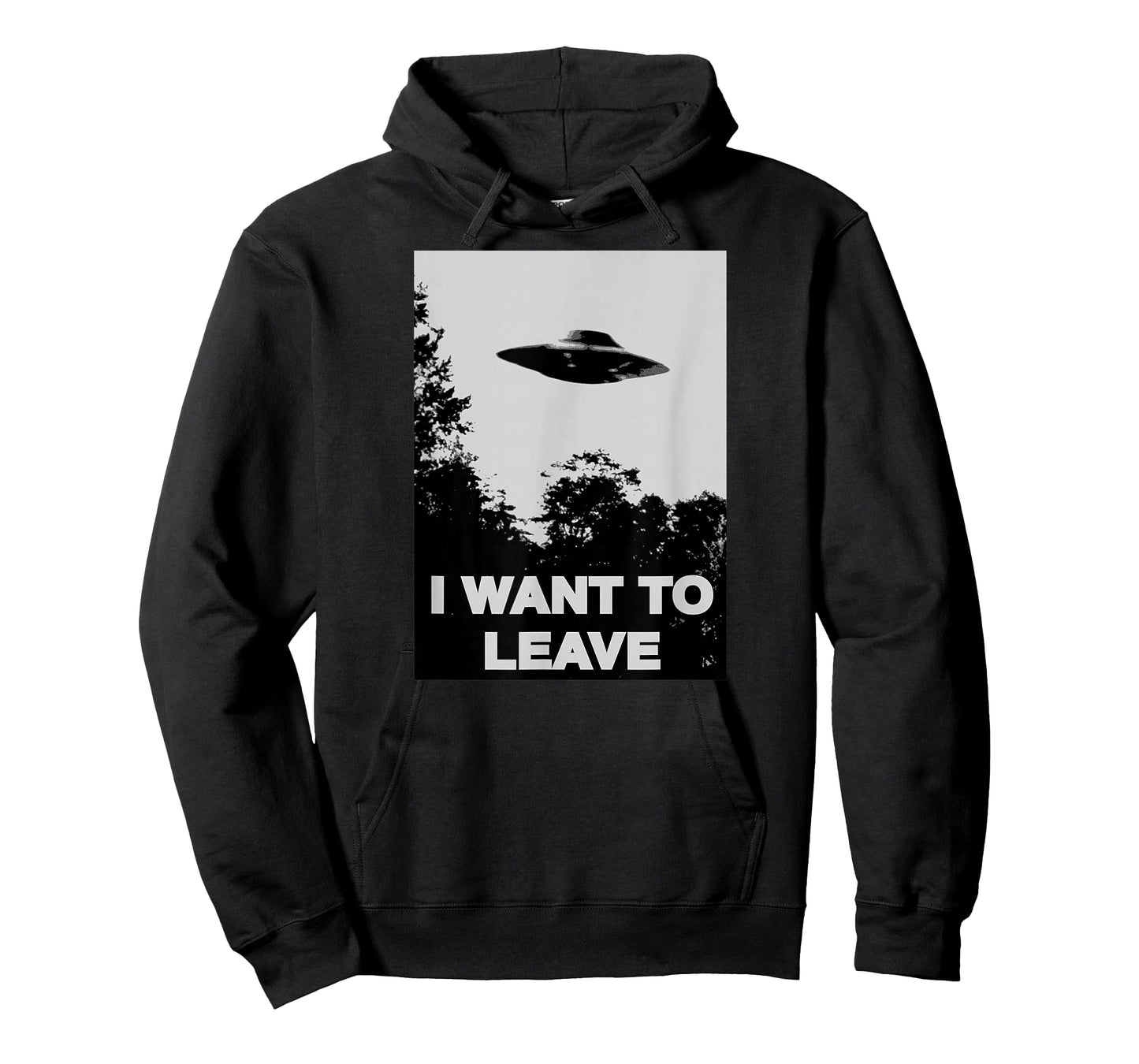 I WANT TO LEAVE UFO Cult Mulder Inspired Alien Tee T-Shirt