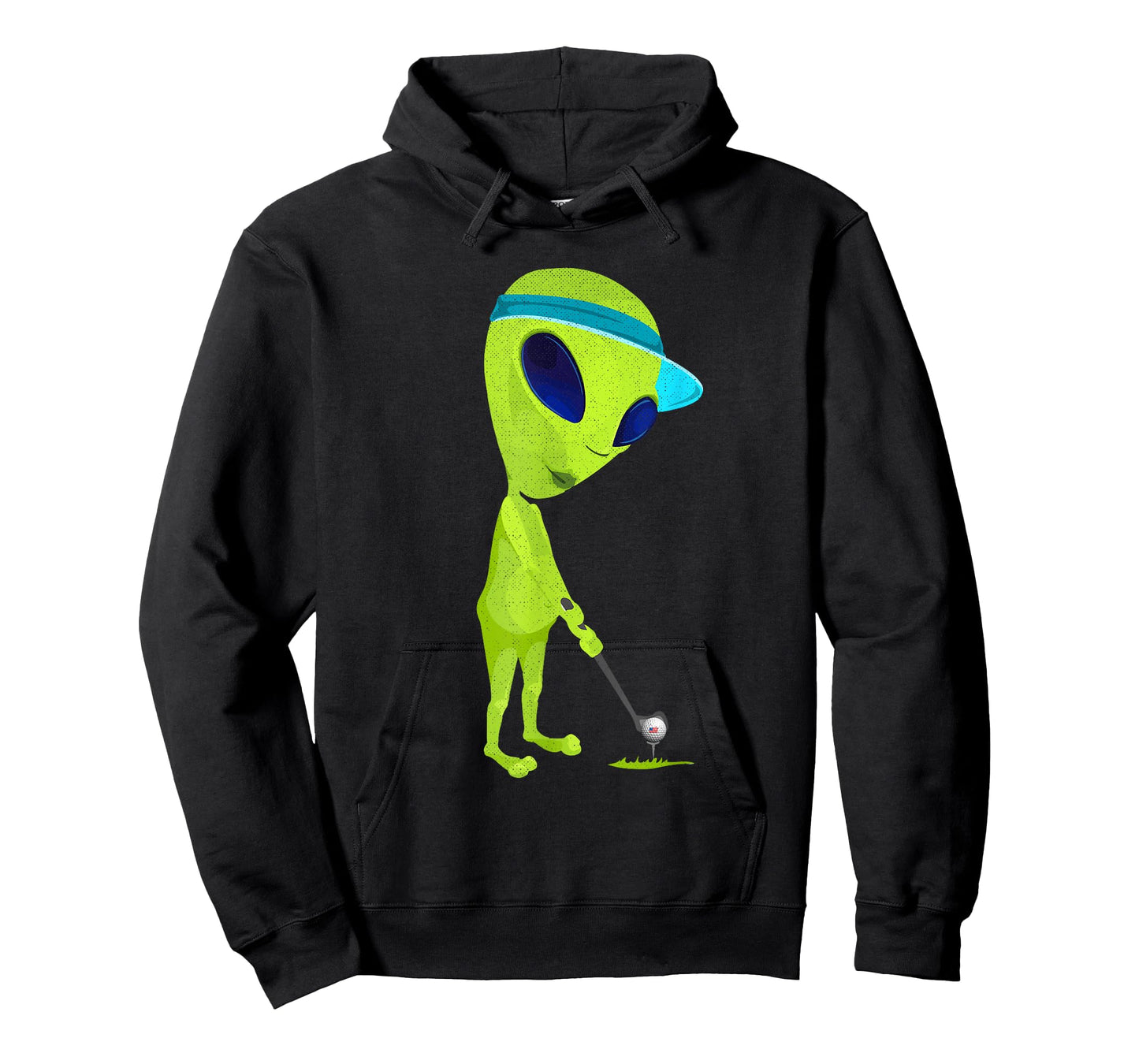 Funny Alien Playing Golf Parody Golfer UFO Golfing Space UFO T-Shirt