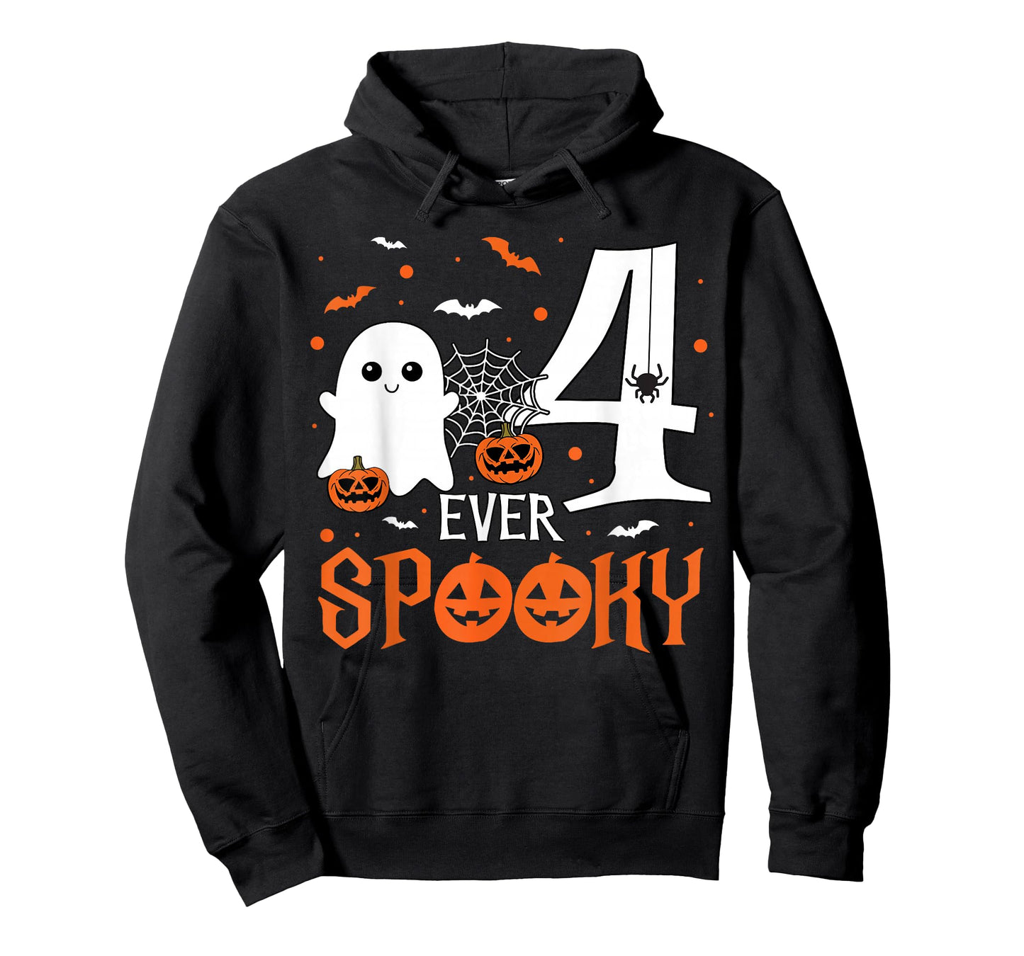 Four Ever Spooky Birthday Decorations 4th Birthday Halloween T-Shirt