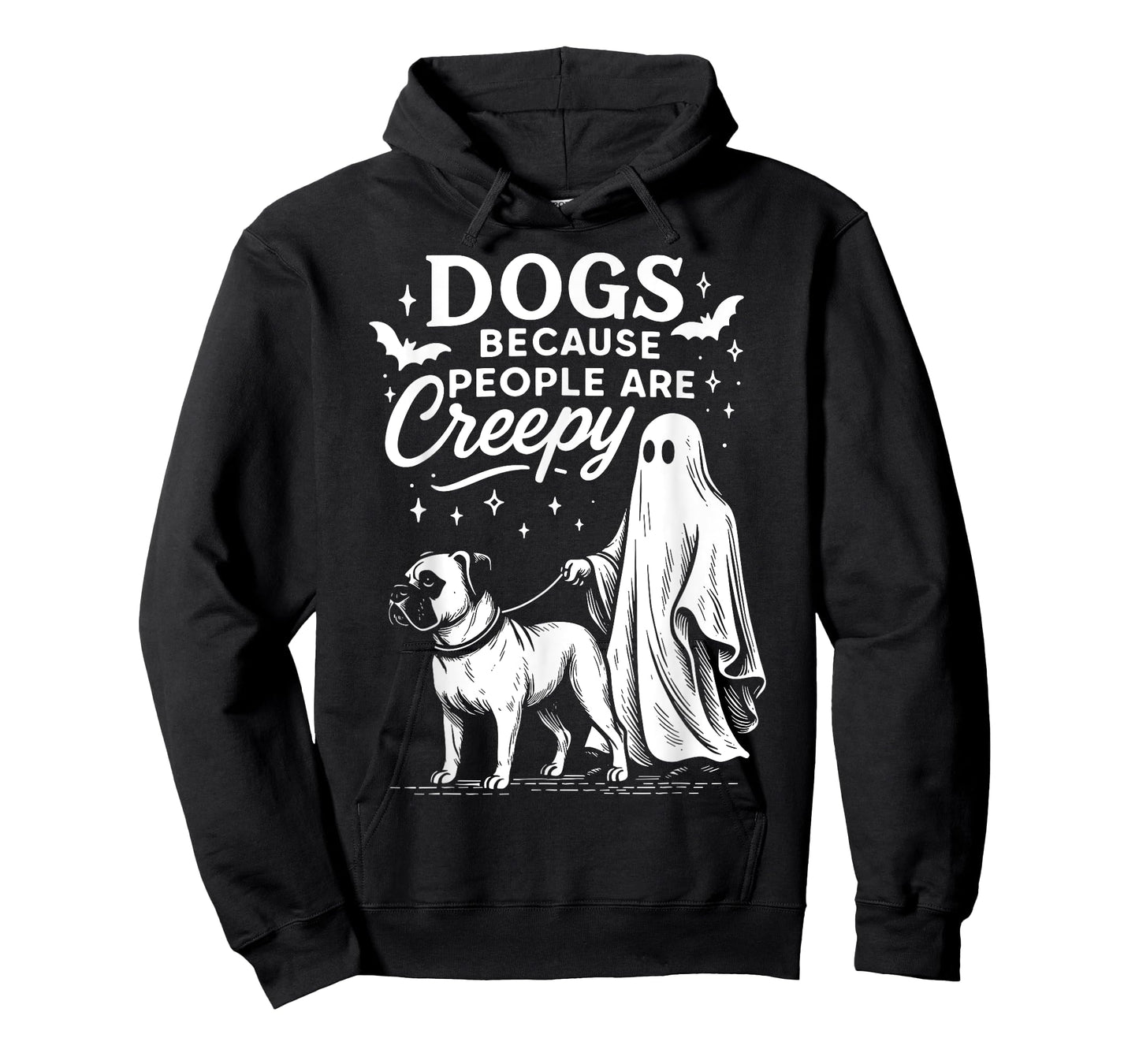 Dogs Because People Are Creepy Halloween Boxer Mom or Dad T-Shirt