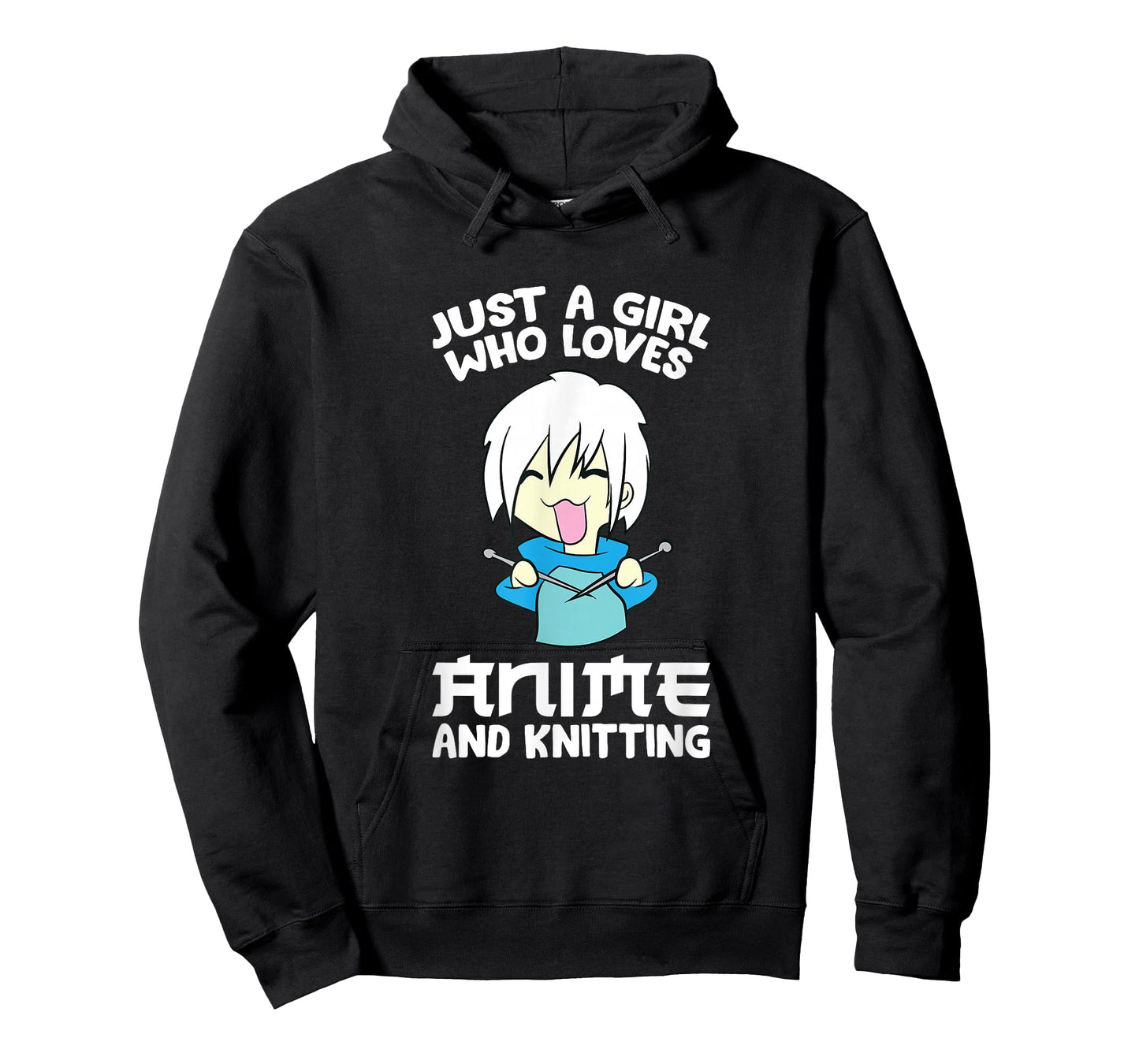 Anime Knitting Girl Just a Girl Who Loves Anime And Knitting T-Shirt