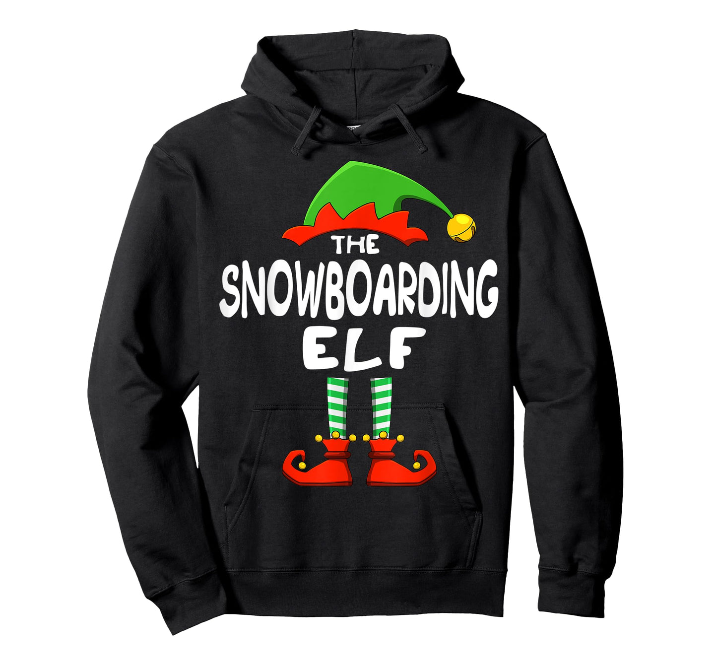 The Snowboarding Elf Funny Matching Family Christmas T-Shirt