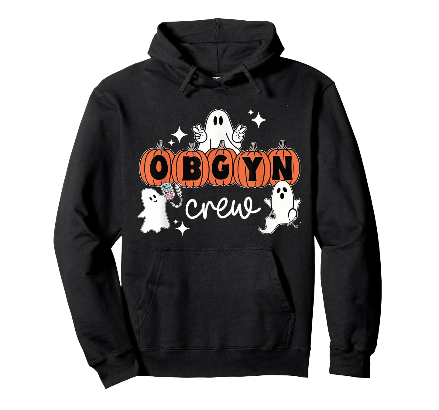 Halloween OBGYN Crew Ghost Obstetrics Nurse Squad Pumpkin T-Shirt