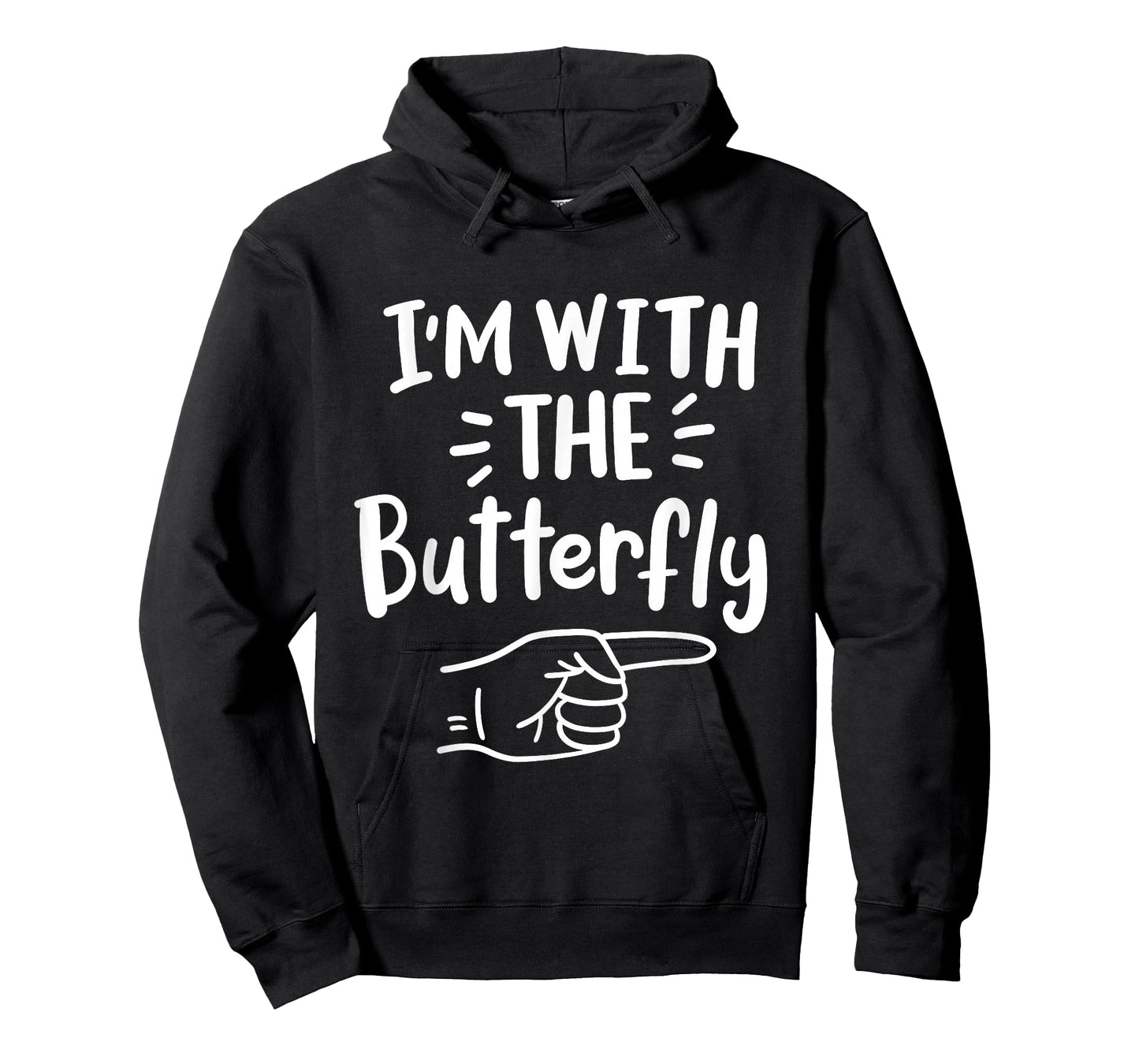 I'm With The Butterfly Halloween Costume Party Couples T-Shirt