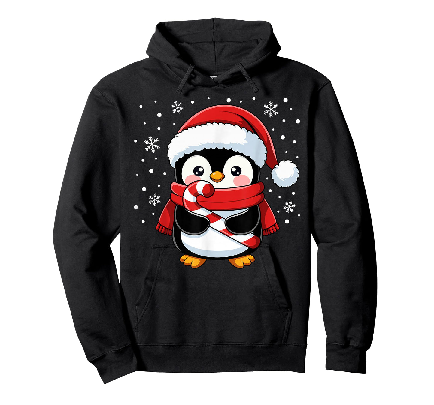 Penguin Christmas Candy Cane Winter Toddler Girl Boy Women T-Shirt