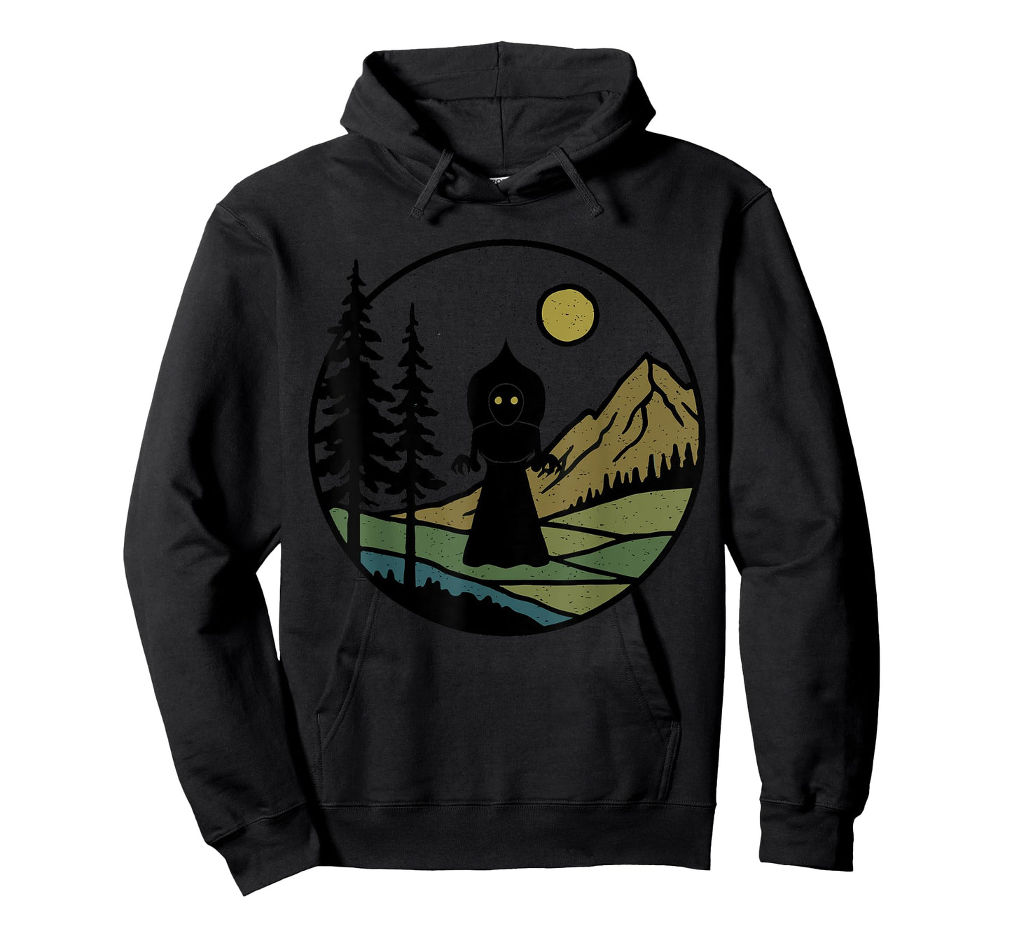 Flatwoods Monster Vintage Rustic Forest Trees with Mountains T-Shirt