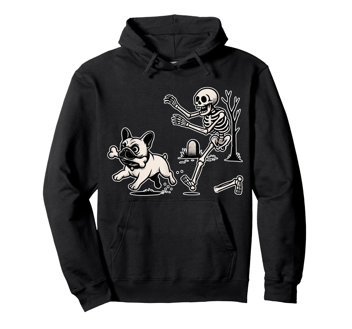Funny Halloween French Bulldog Skeleton Spooky Season T-Shirt